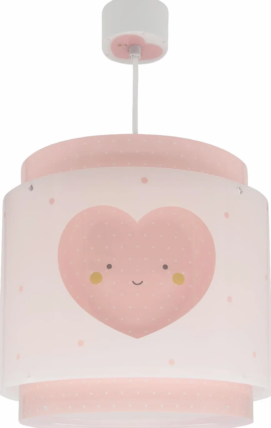 Dalber Lampe Suspension Plafonnier Enfants Baby Dreams Coeur Rose E27