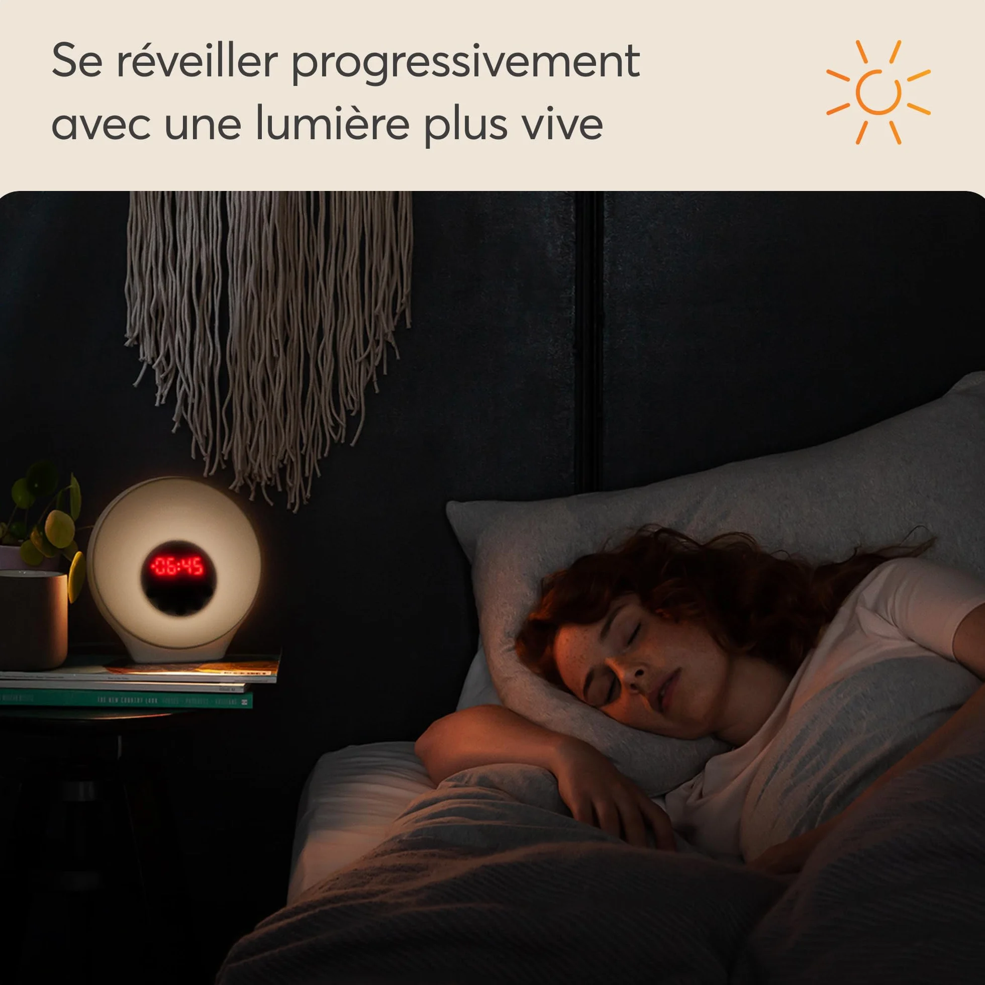 Lumie Sunrise Alarm Simulateur d’Aube Réveil Musical Éclairage d'Ambiance
