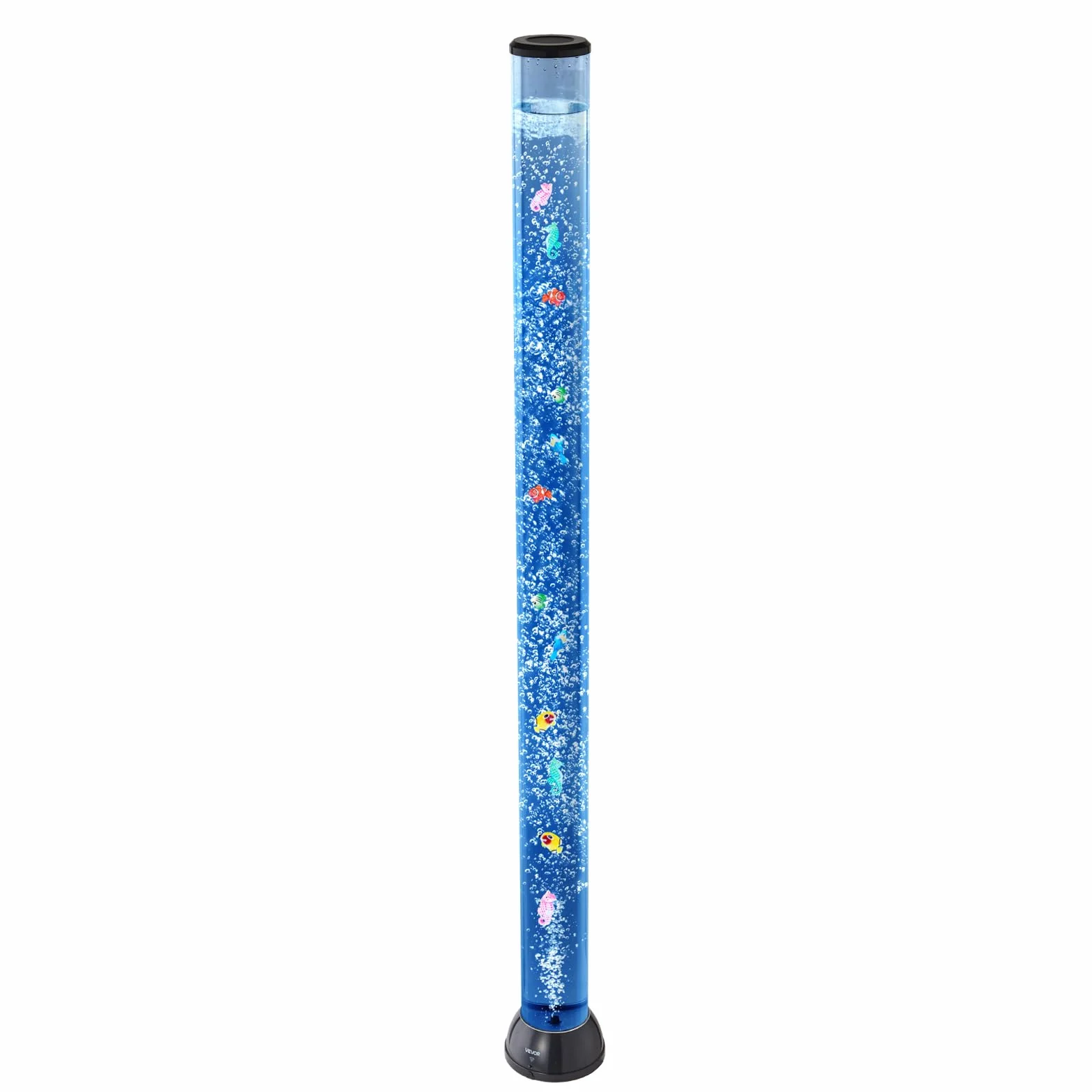 VEVOR Lampe à Bulles 151 cm 10 Poissons Flottants 16 Effets Lumières Télécommande