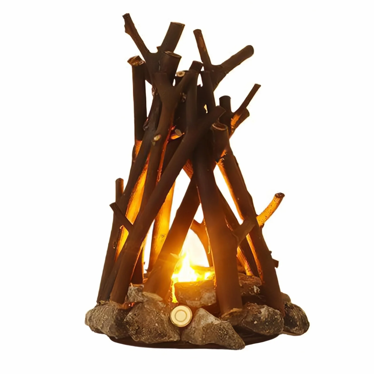 Lampe LED rechargeable Feu de camp rétro avec effet flamme 3 modes intérieur extérieur Décoration Noël
