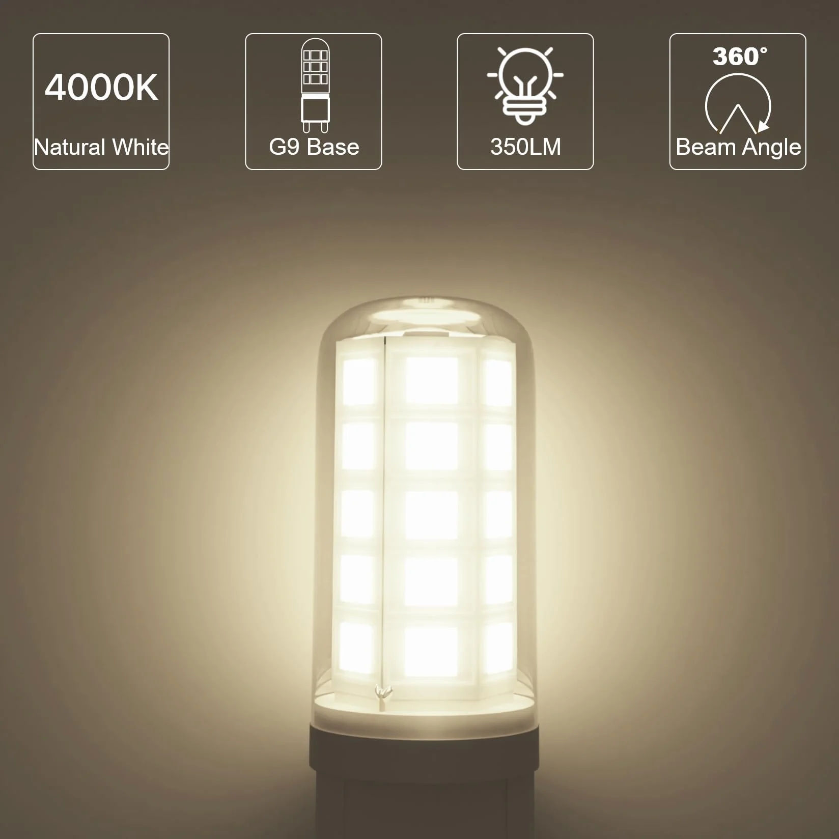 Ampoule LED G9 Blanc Neutre 4000K 3W Équivalent 30-40W 350LM Lot de 6