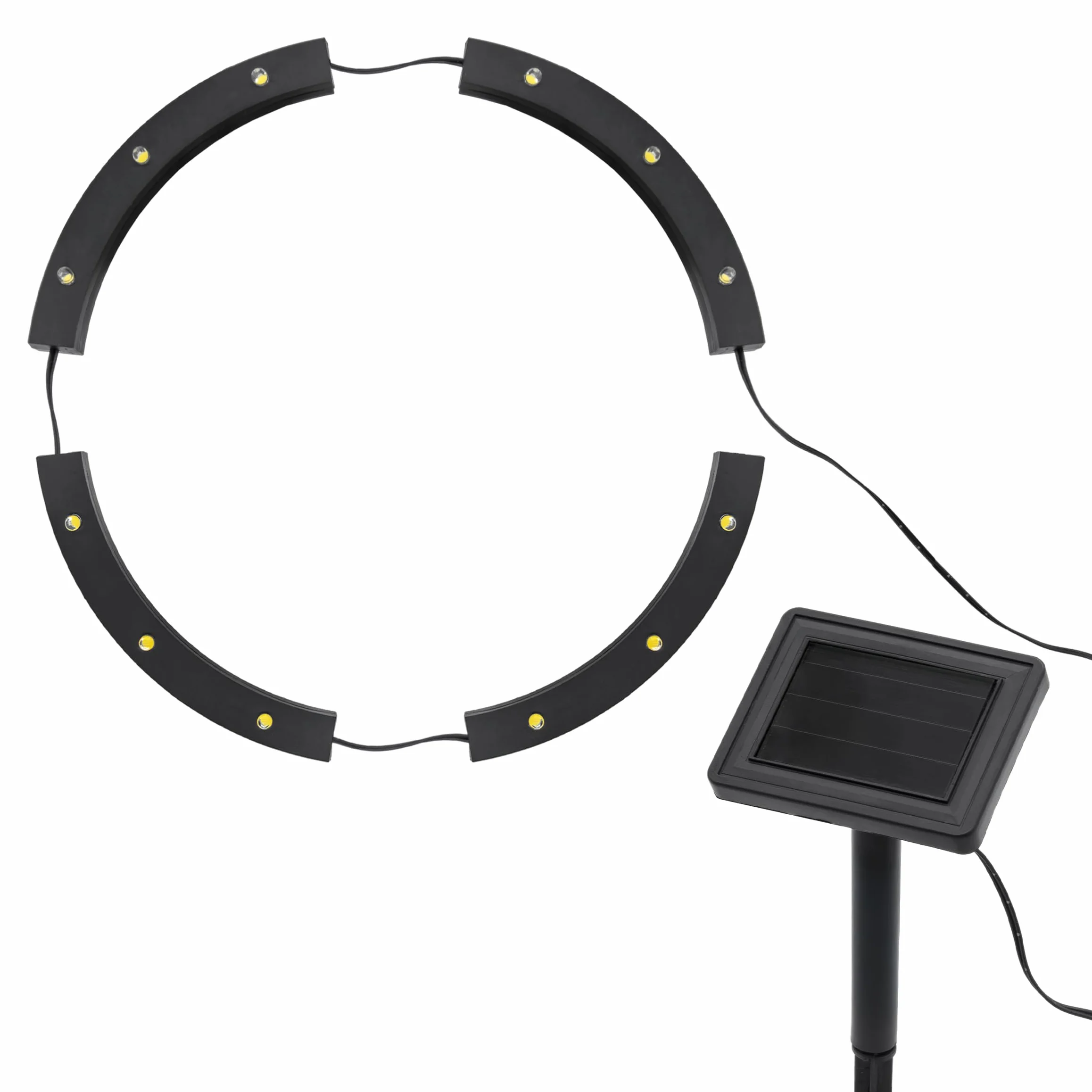 Spetebo Ensemble de 4 éclairages LED solaires pour fleurs en pot - Guirlande décorative jardin