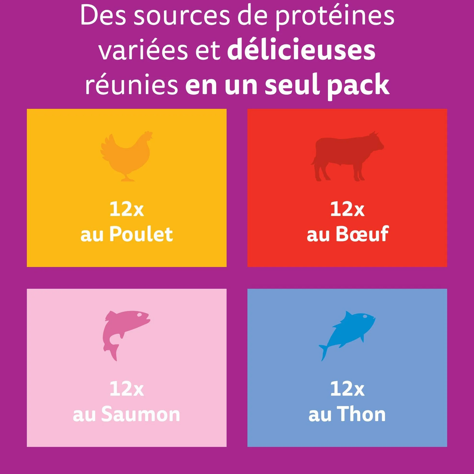 WHISKAS Repas 48 Sachets Fraîcheur La Carte Mixte Pâtée pour Chat Adulte en Gelée Nourriture Humide Complète