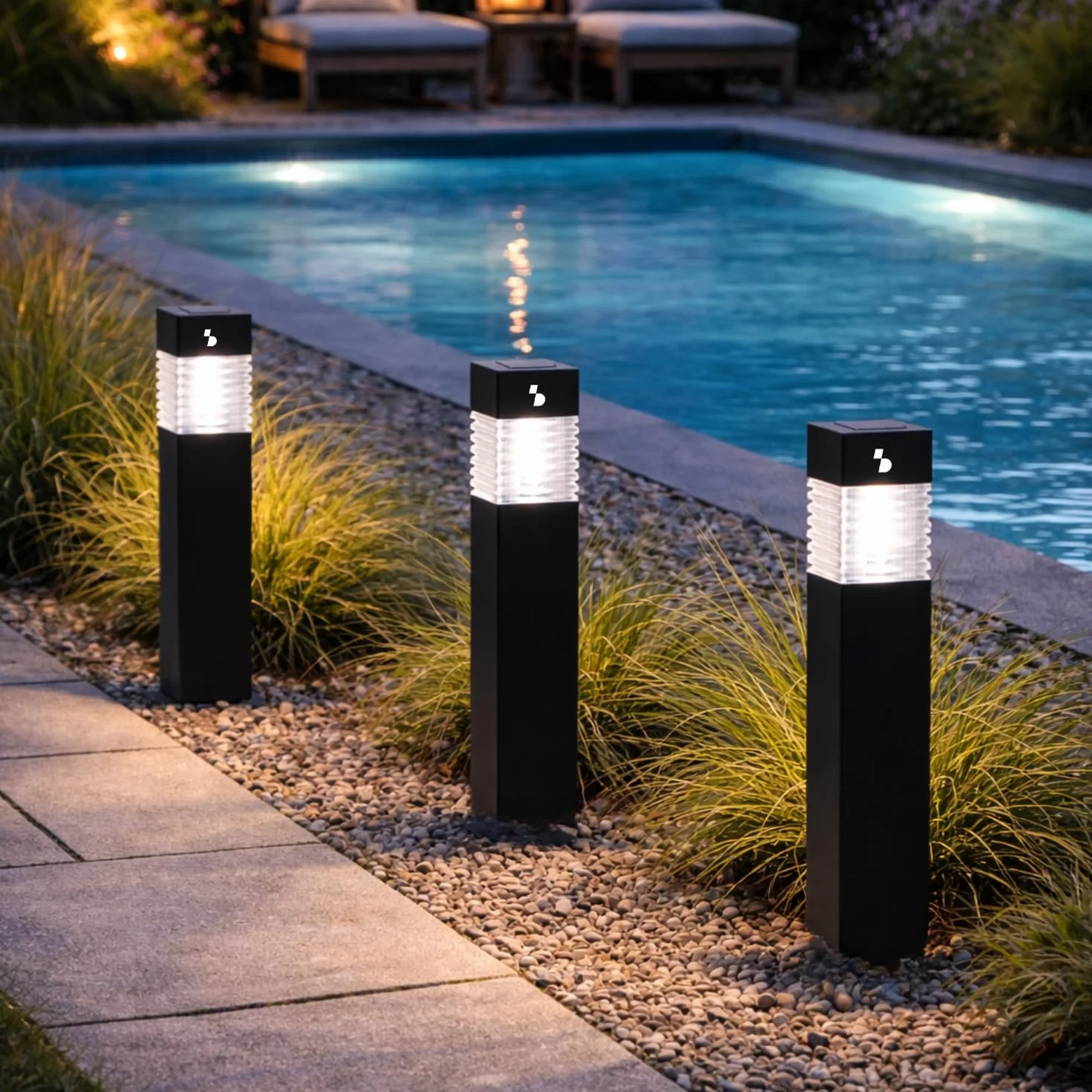 BEPER P207ILO030 Lot de 3 lampes solaires d'escalier LED extérieur IP44