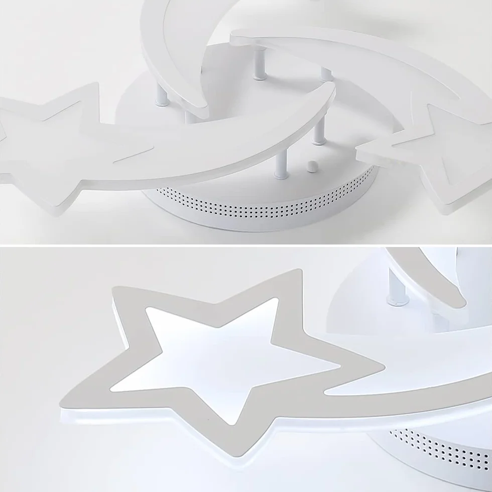 Goeco Lustre Enfant Lampe Plafond LED 40W 4500LM Diamètre 54cm Blanc Froid 6500K