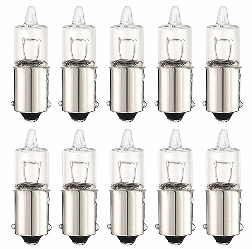 Ampoules halogènes BA9s 12V 10W H10W Lampe à incandescence 9mm Douille à baïonnette métal Feux de stationnement (4)