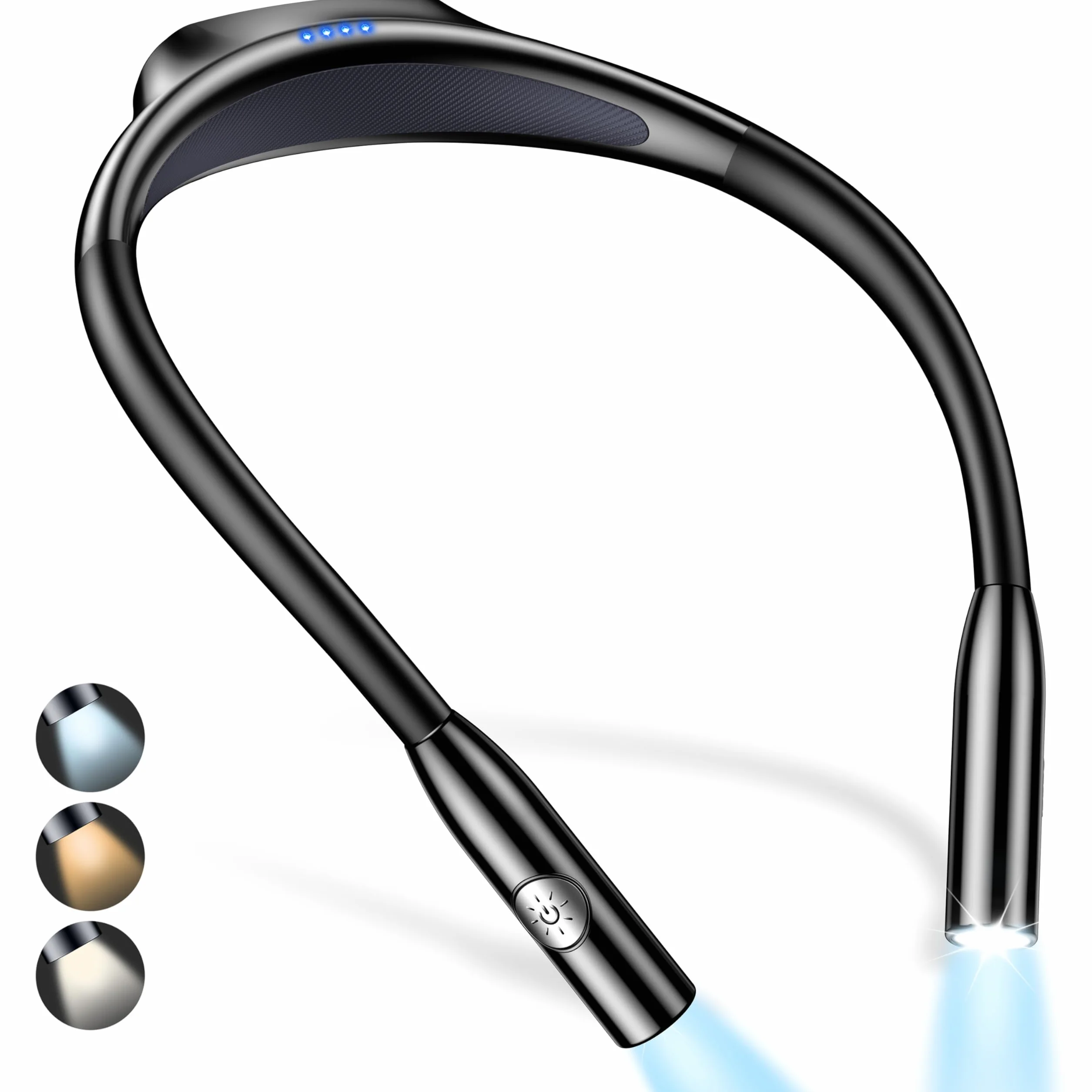 Gritin Lampe de Lecture de Cou Rechargeable, 80H Autonomie, Cou Ergonomique & Bras Flexible