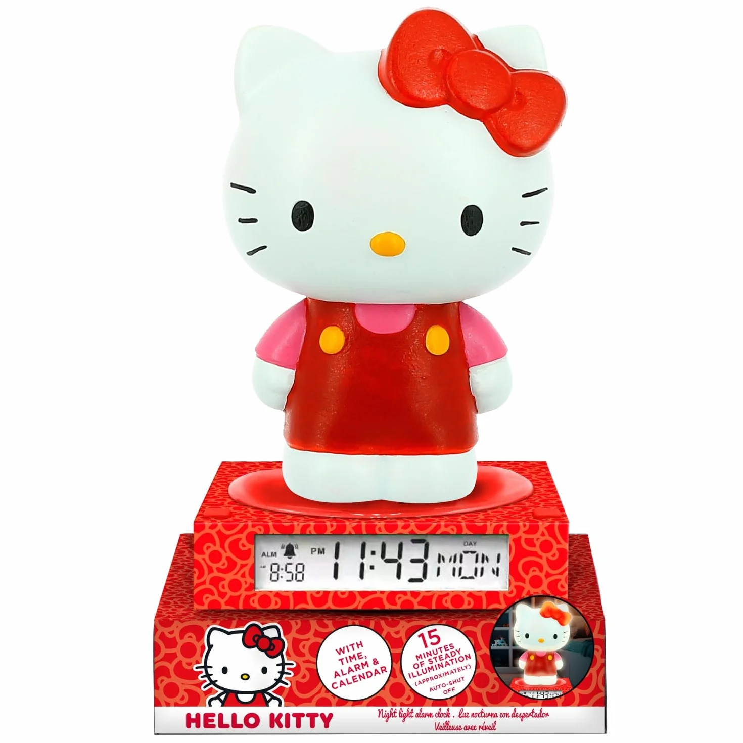 Lampe 3D Hello Kitty & Friends avec réveil et date