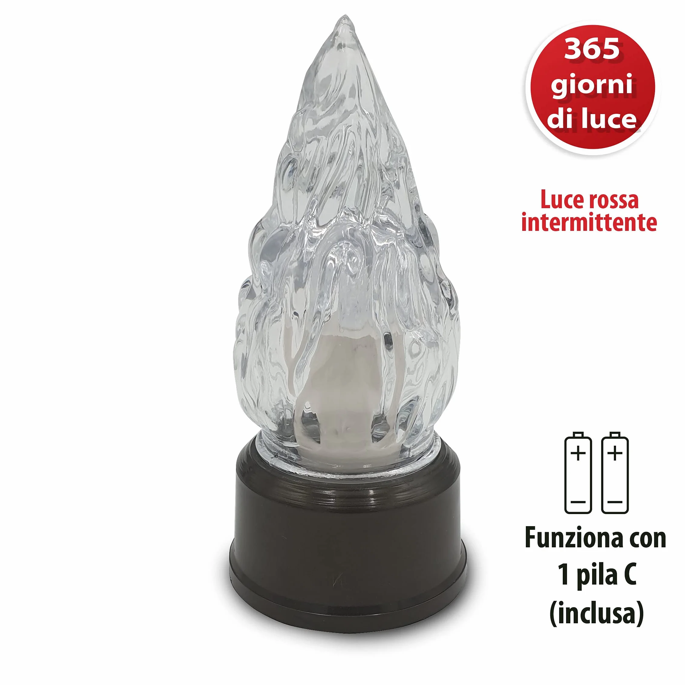Lumière votive LED ETERNITY rouge clignotante 365 jours