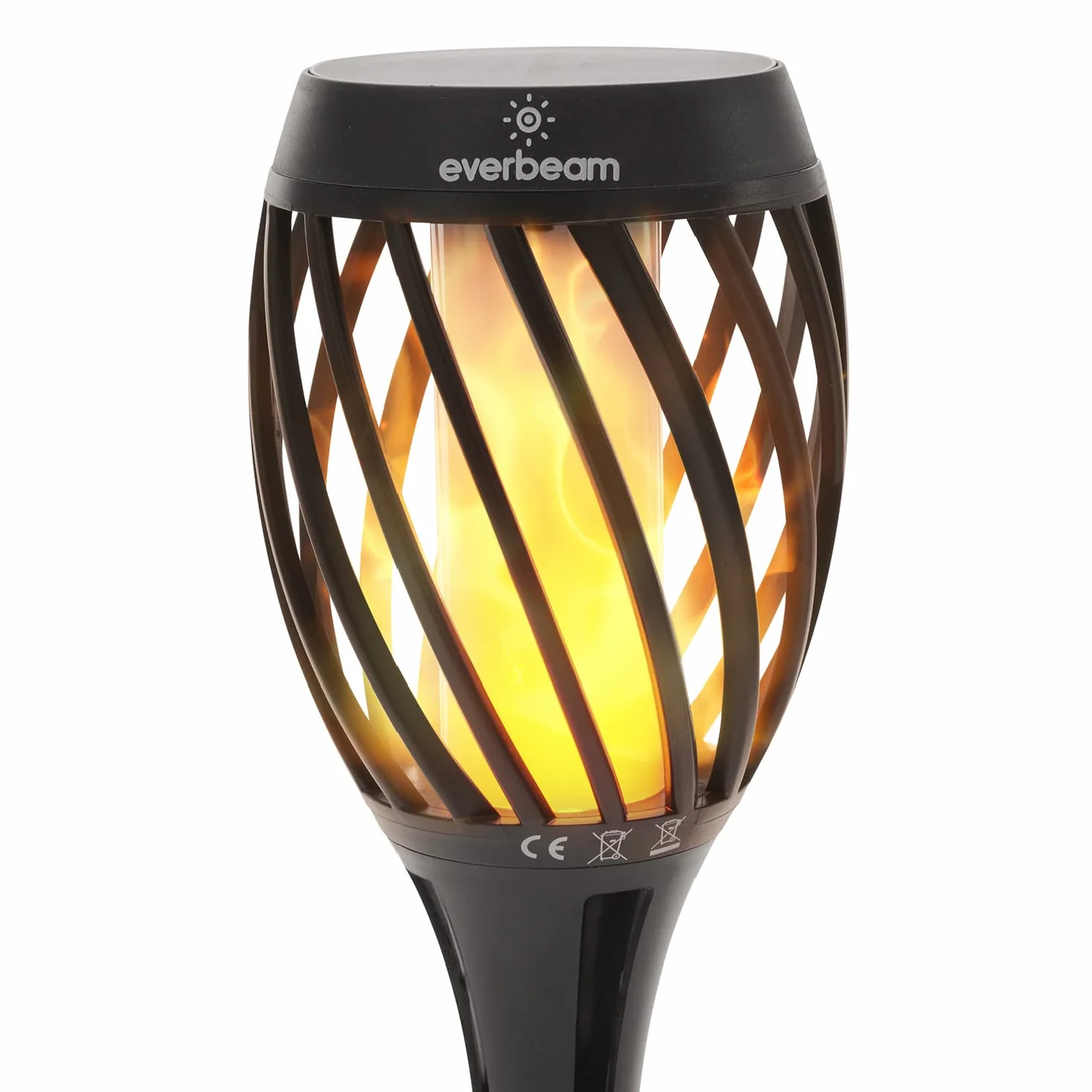 Everbeam P2 Lampe torche solaire à flamme vacillante IP65 Imperméable 2pack