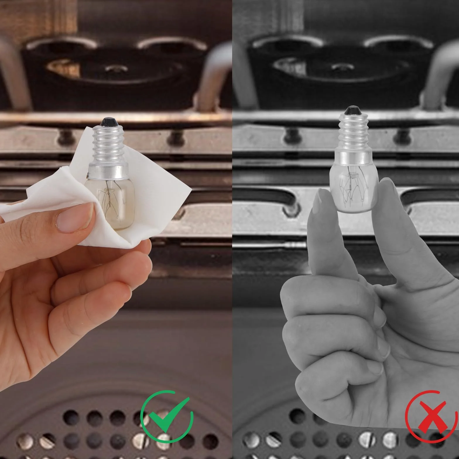 Ampoule Frigo 15W E14 Blanc Chaud 300°C 2700K ST22 ⌀22mm Lot de 4 Lampes de Four T22