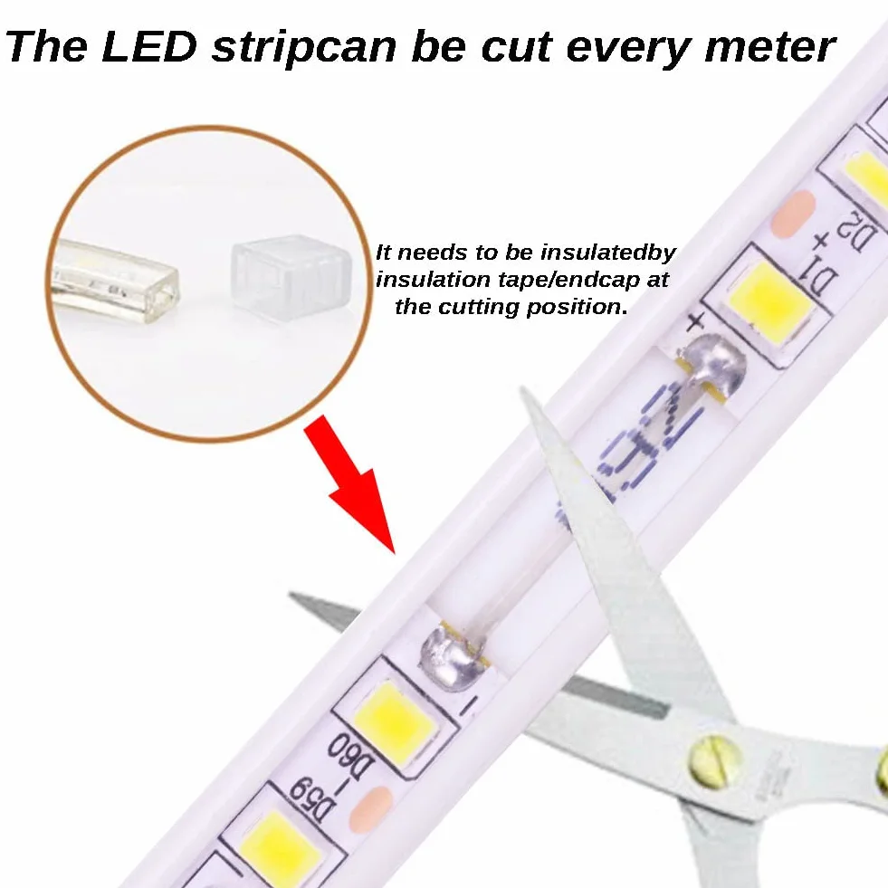 Bande LED 220V Sans Transformateur 20M SMD 5730 120led/m IP67 6000K Blanc Froid