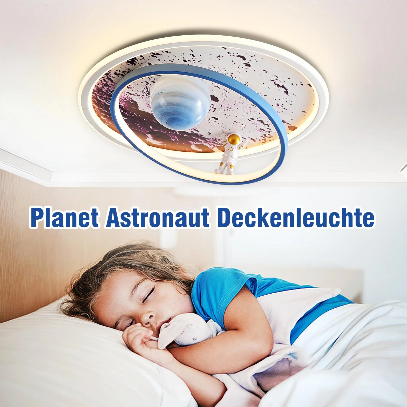 Plafonnier LED Enfant Astronaute Dimmable Lampe Chambre Créatif