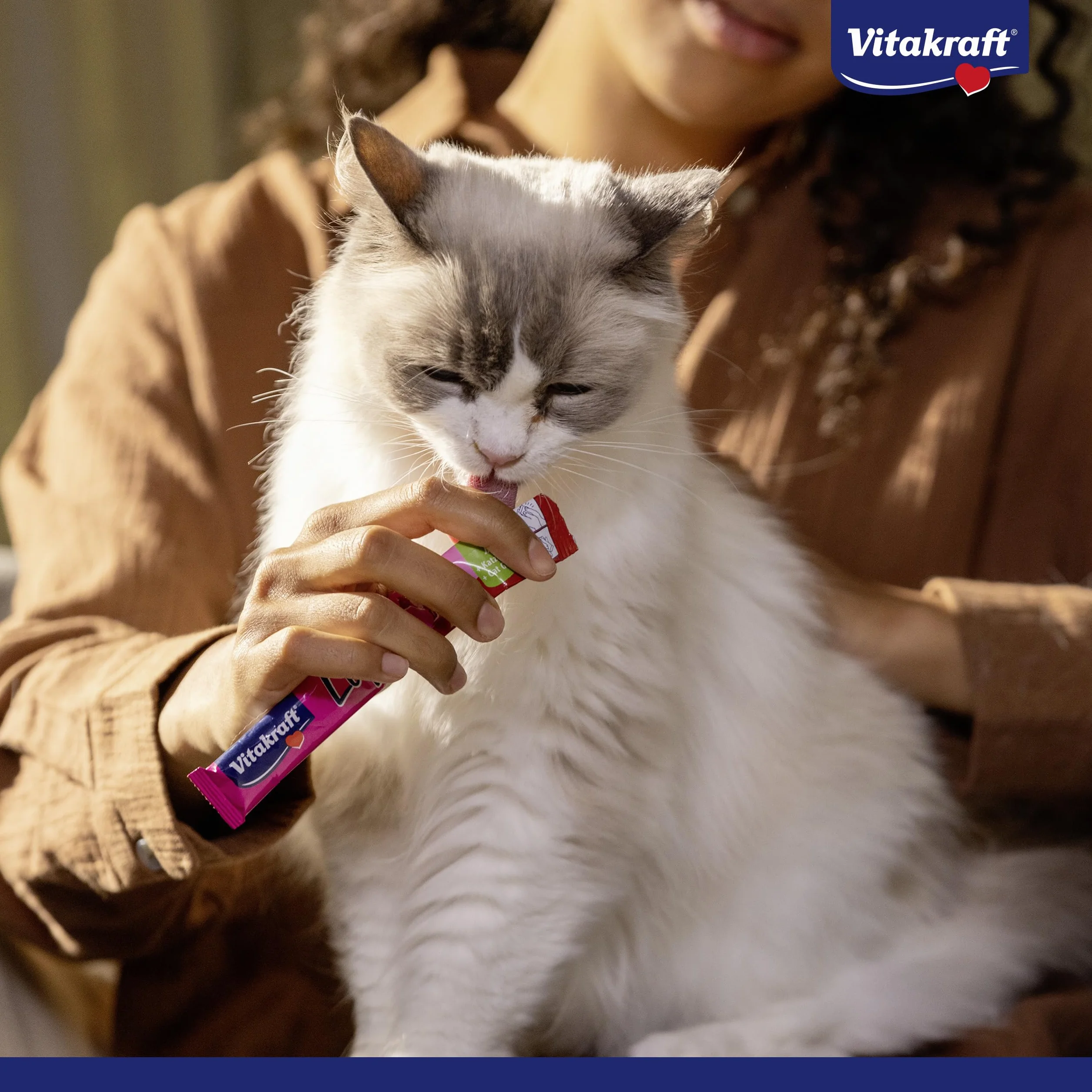 VITAKRAFT Liquid Snack pour Chats, Friandises Crémeuses au Bœuf, Poulet, Saumon, 1 Pack Économique (48x15g)