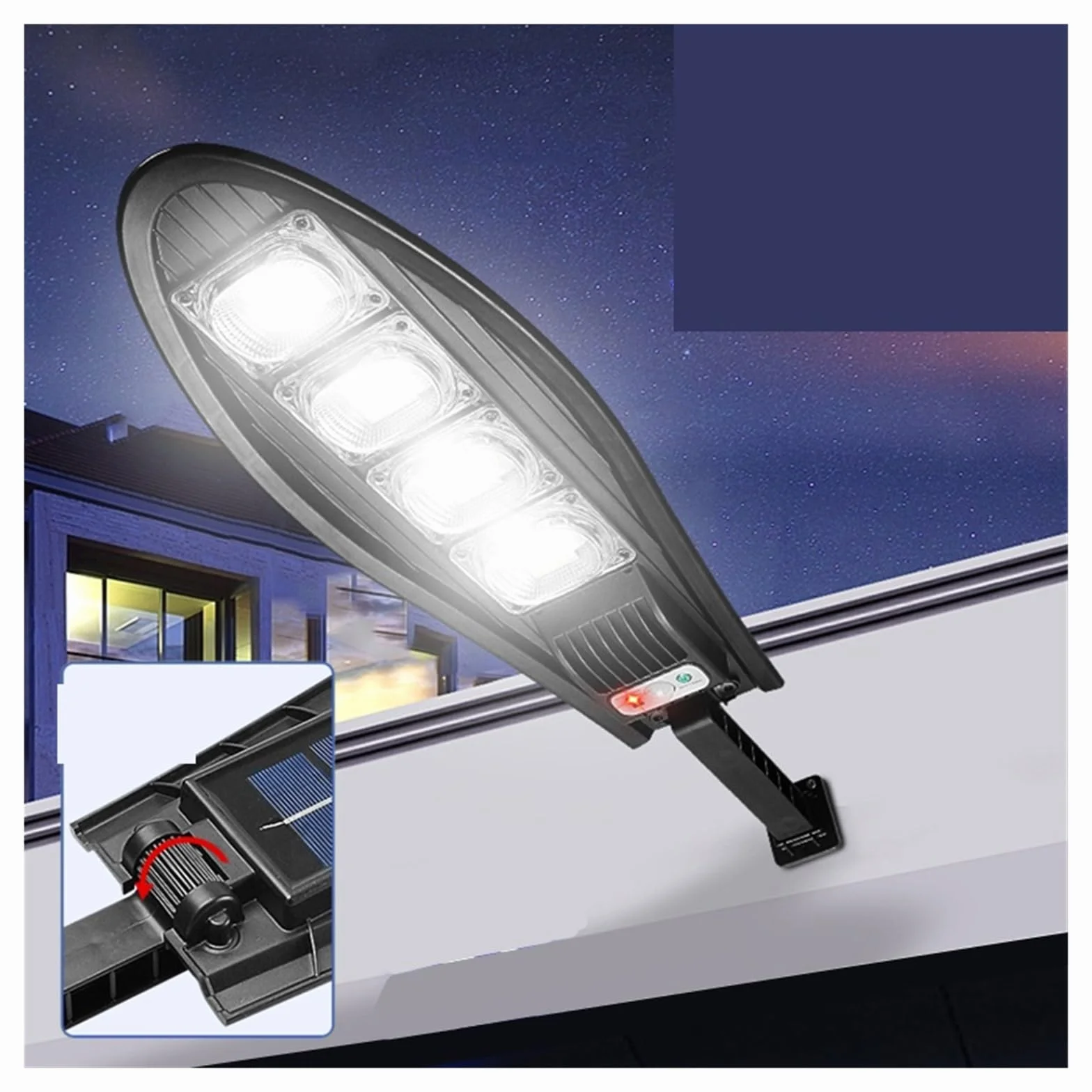 Réverbères Solaires Extérieur 8000W 3Modes Étanche Télécommande Haute Luminosité