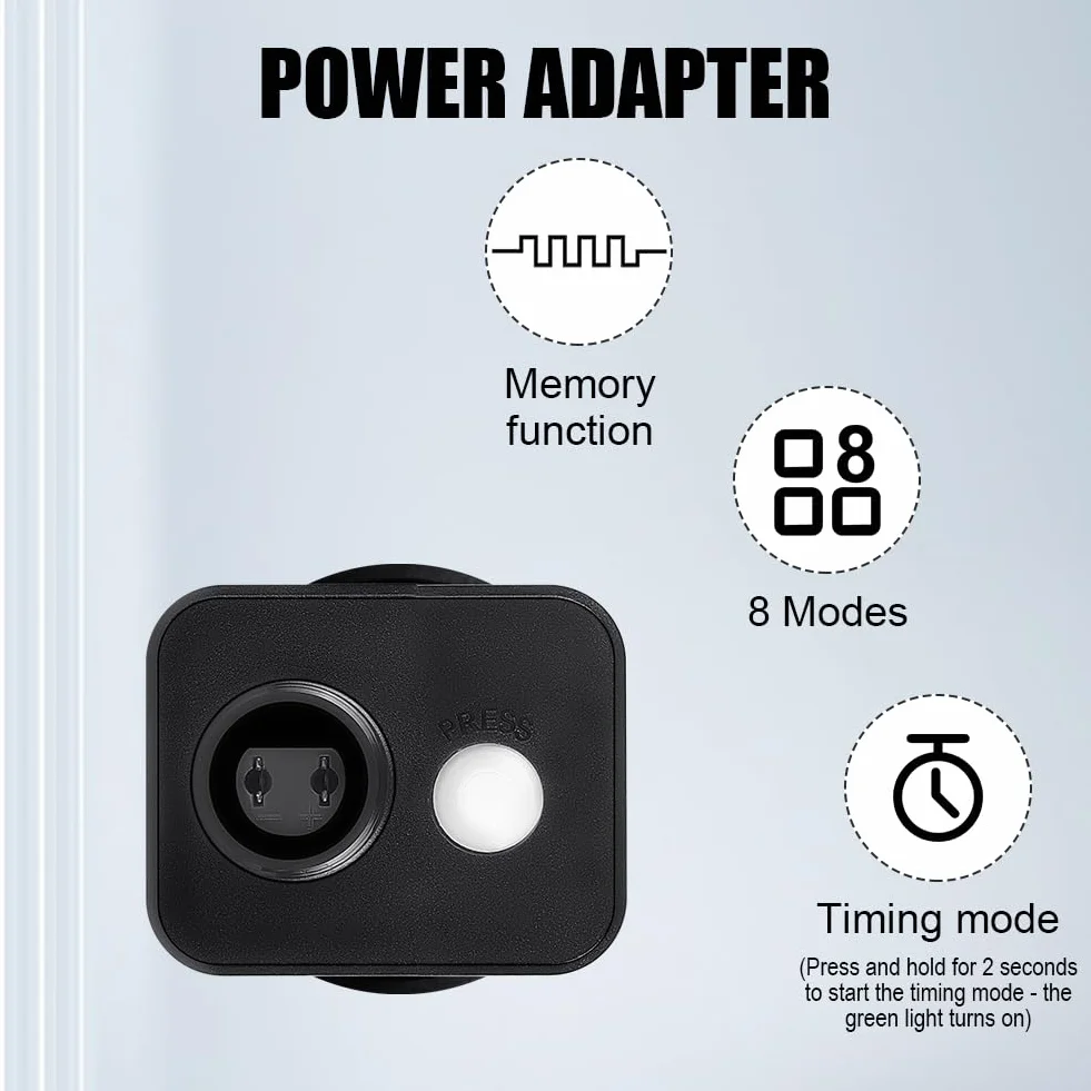 AXFEE Clignoteur pour Guirlande lumineuse 31V 6W, IP44, 8 Modes avec Mémoire