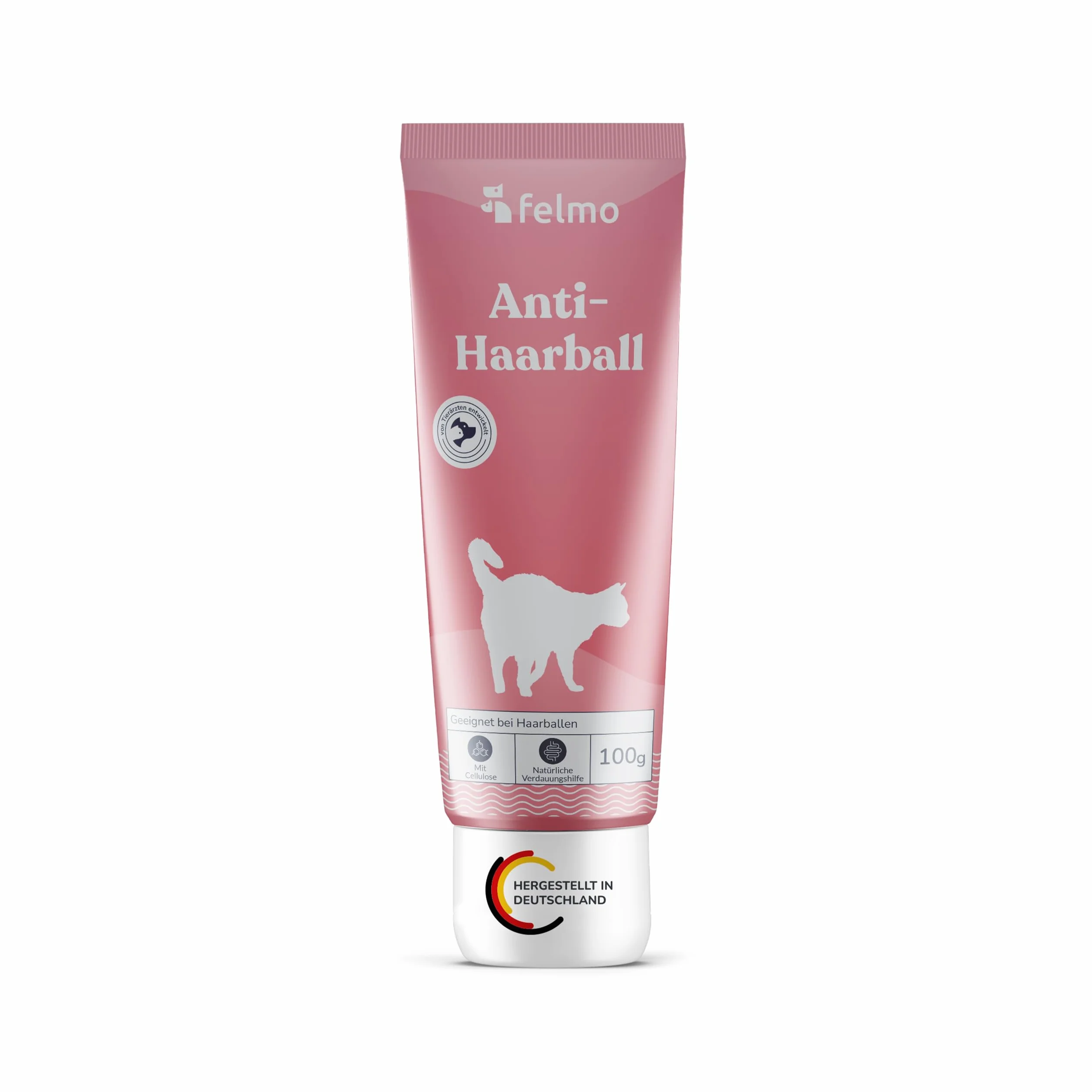 Felmo Pâte anti-poils pour chats 100 g - Empêche boules de poils, favorise digestion - Alternative herbe à chat