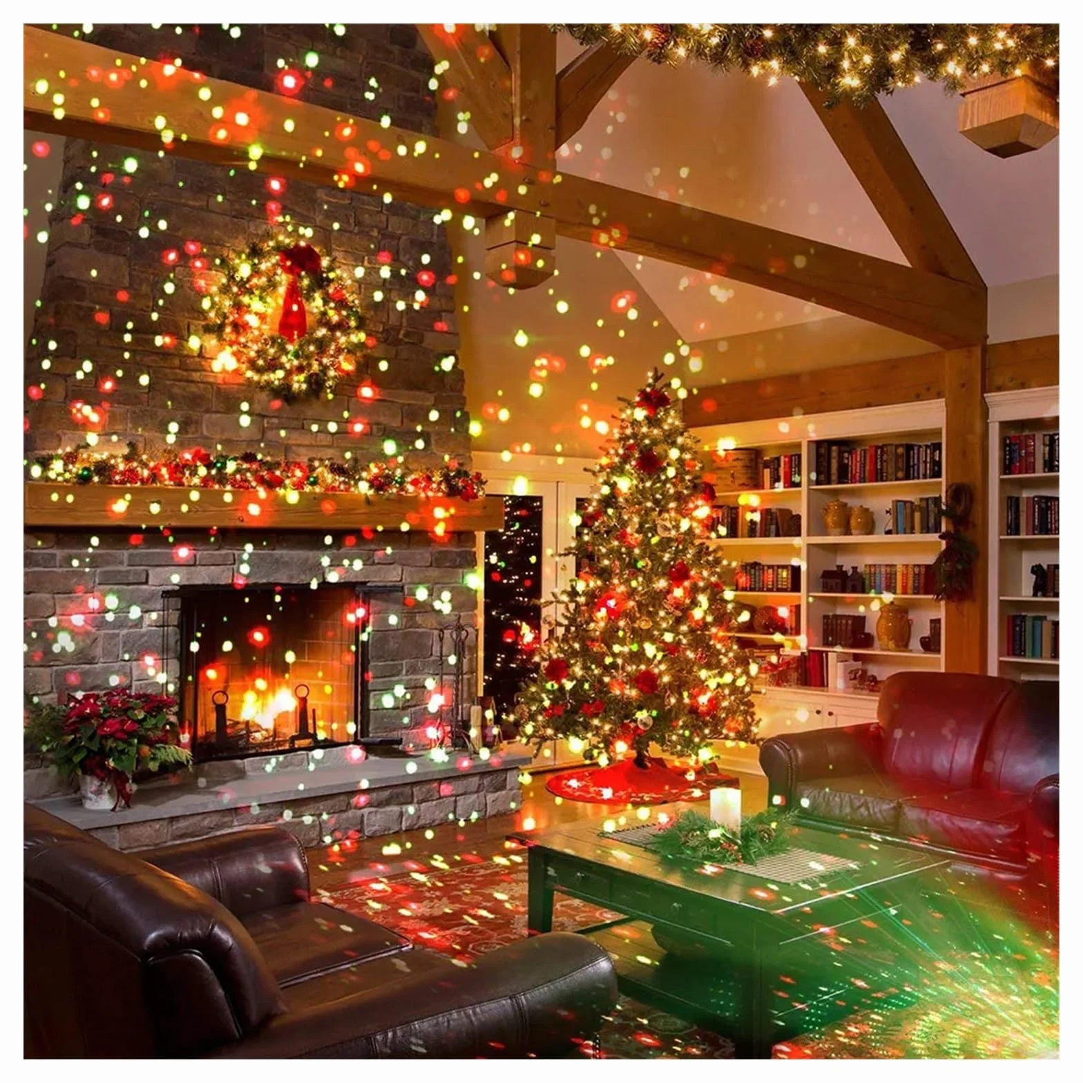 Projecteur de Noël LED extérieur étoiles ciel en mouvement rouge vert paysage jardin
