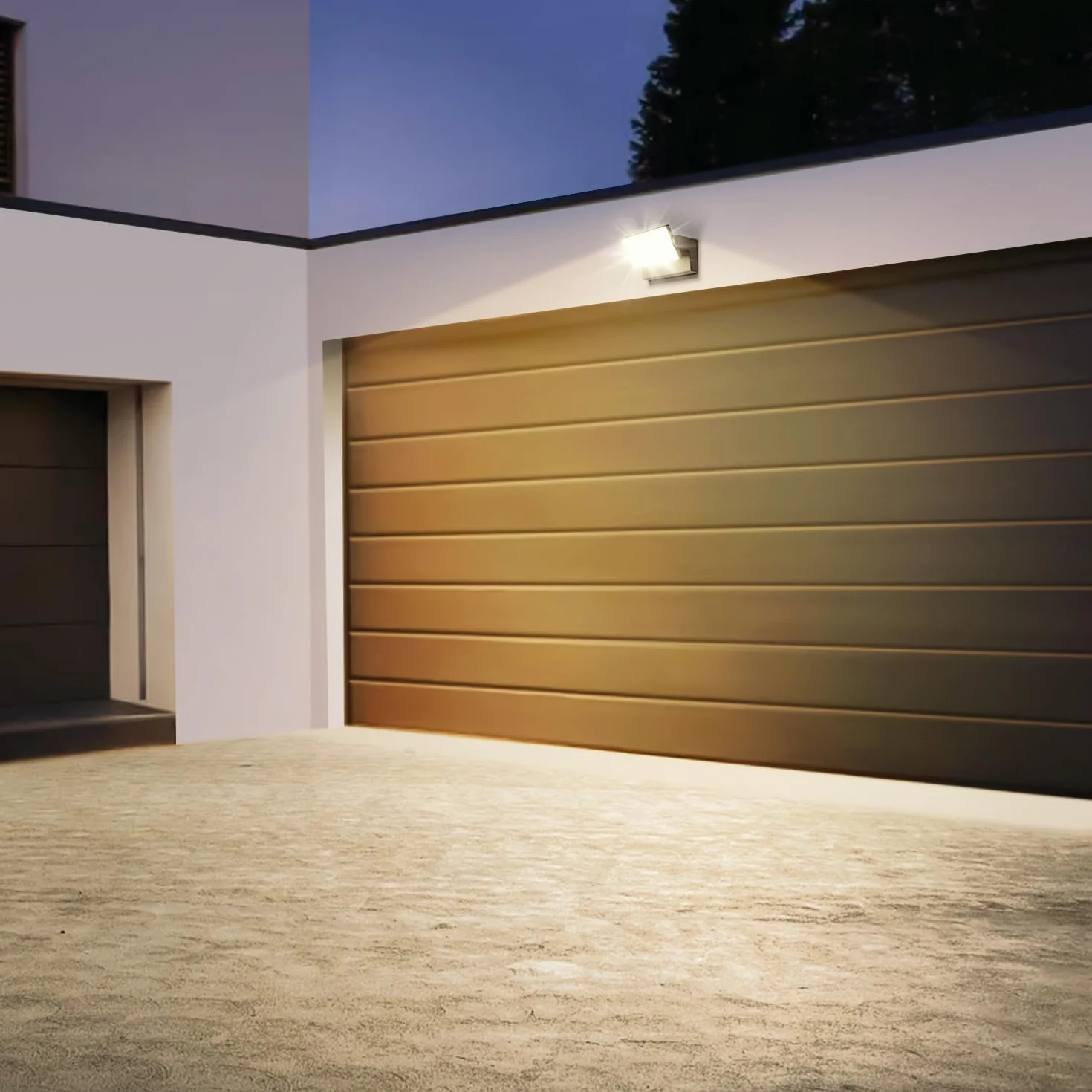 Kingwen 40W Applique Murale Exterieur Rotatif 3000K, Applique Led Exterieur Noir Angle Réglable 360°, IP65 Imperméable