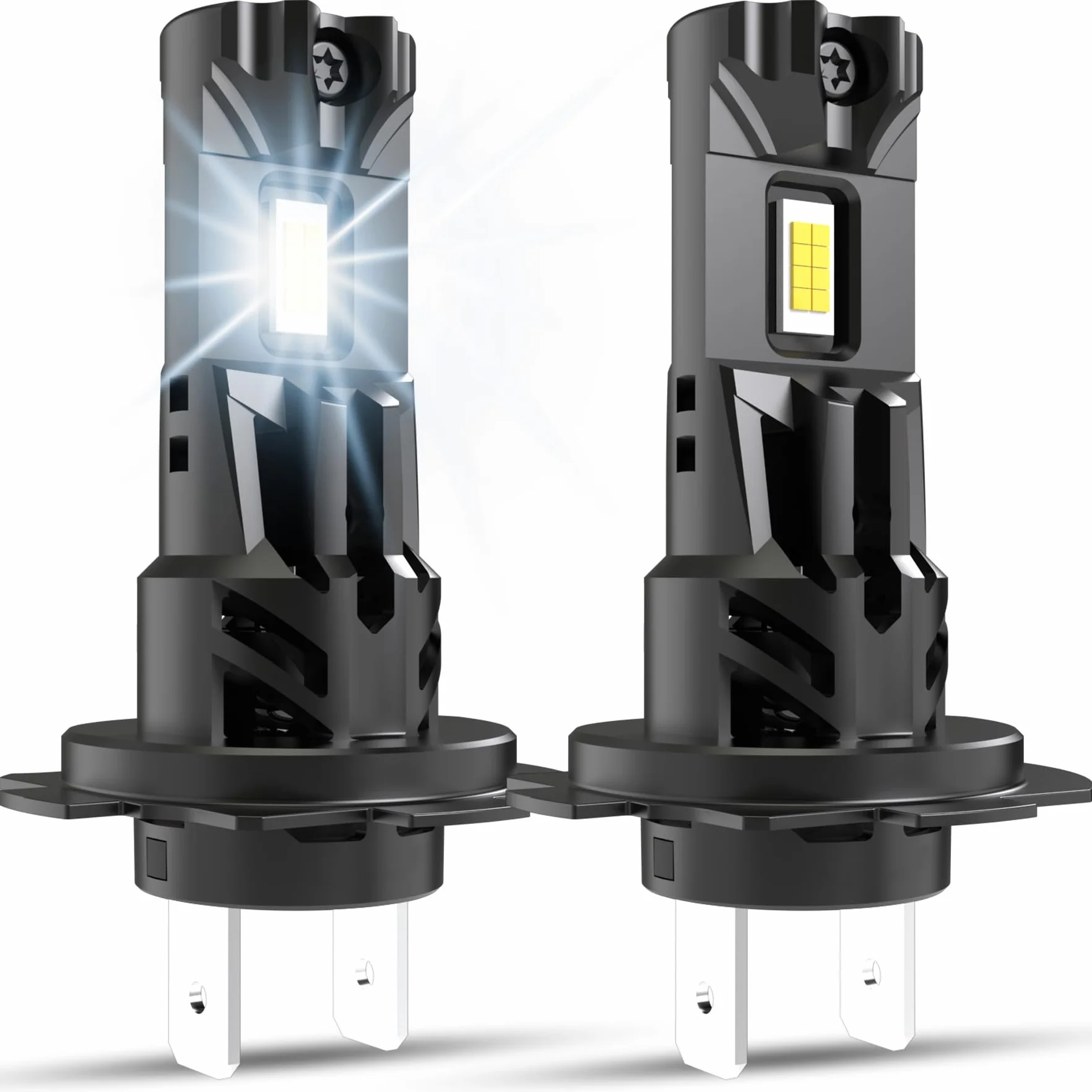 OUSHI Ampoule LED H7 32000LM 6000K Blanc Phare Voiture Moto 2 Pièces