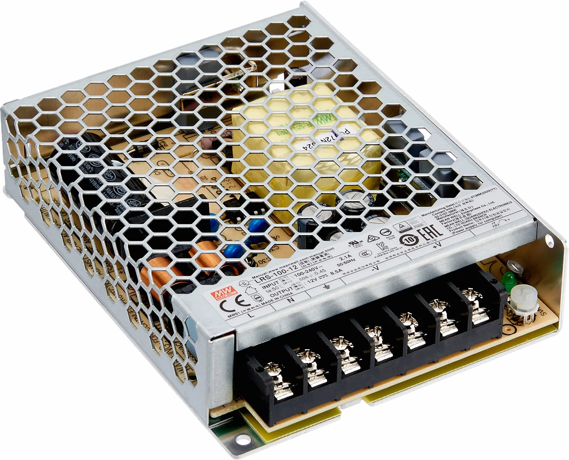 Meanwell LRS-100-12 Alimentation 12 V DC Noir