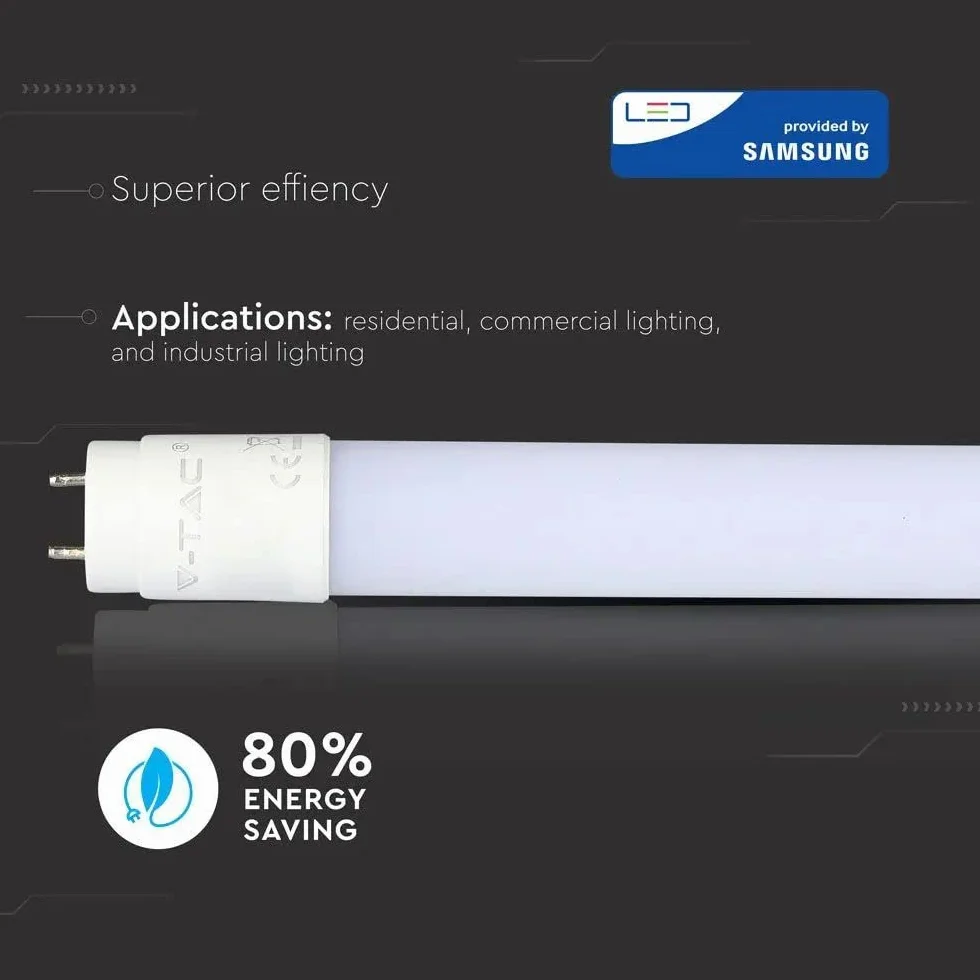 Lot de 5 tubes LED 150 cm 22 W 4000 K 2000 lm équivalent 58 W angle 160°
