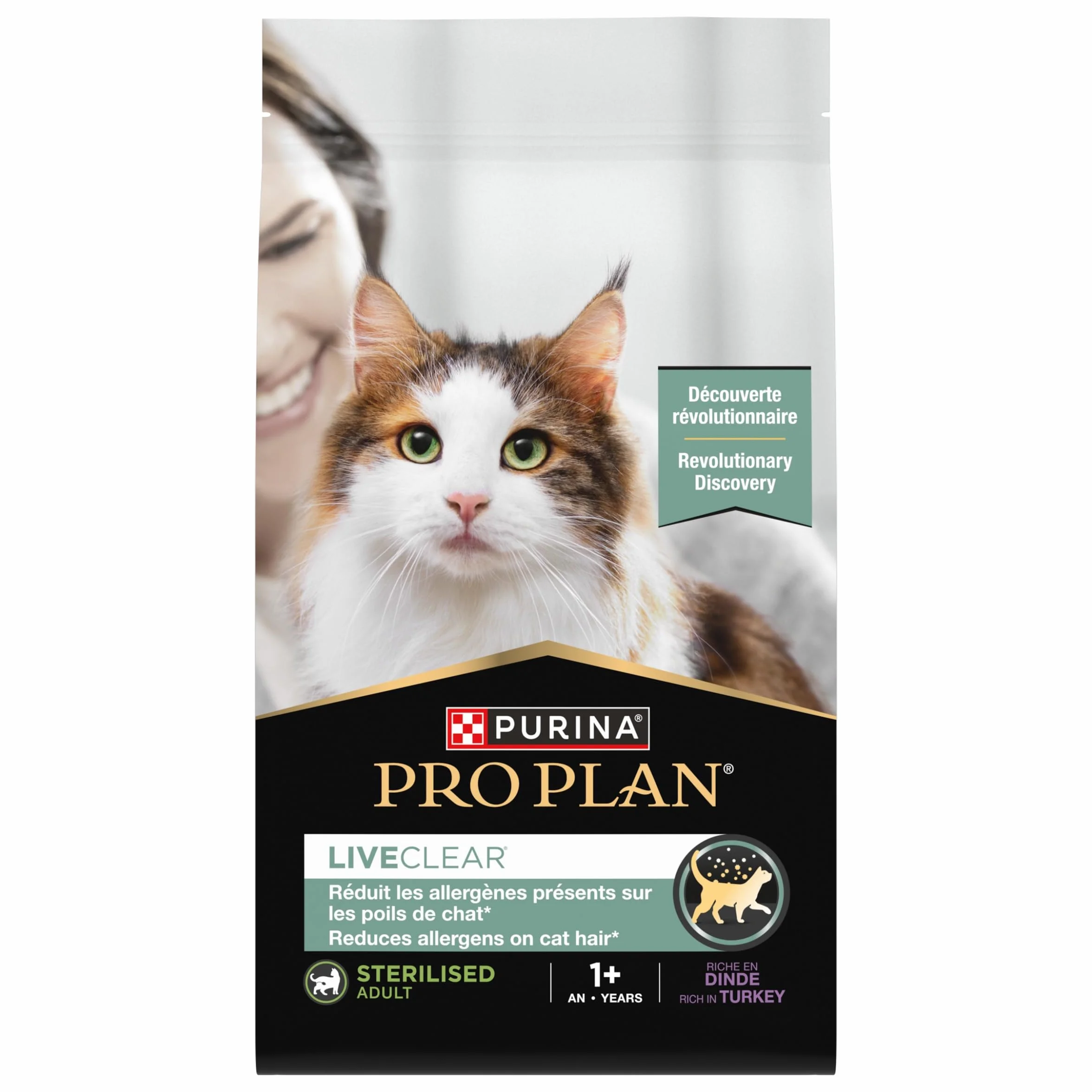 PURINA PRO PLAN Liveclear Croquettes Chat Adulte Stérilisé Dinde 1,4kg