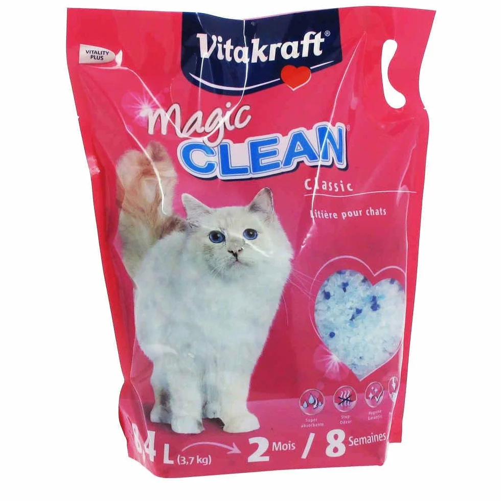 VITAKRAFT Magic Clean Classic Litière Non Agglomérante pour Chats Perles Minérales Antibactérienne 8,4L