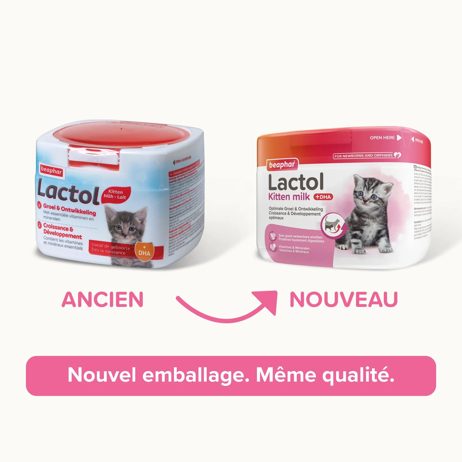 BEAPHAR LACTOL Lait maternisé pour Chaton en Poudre 250 g