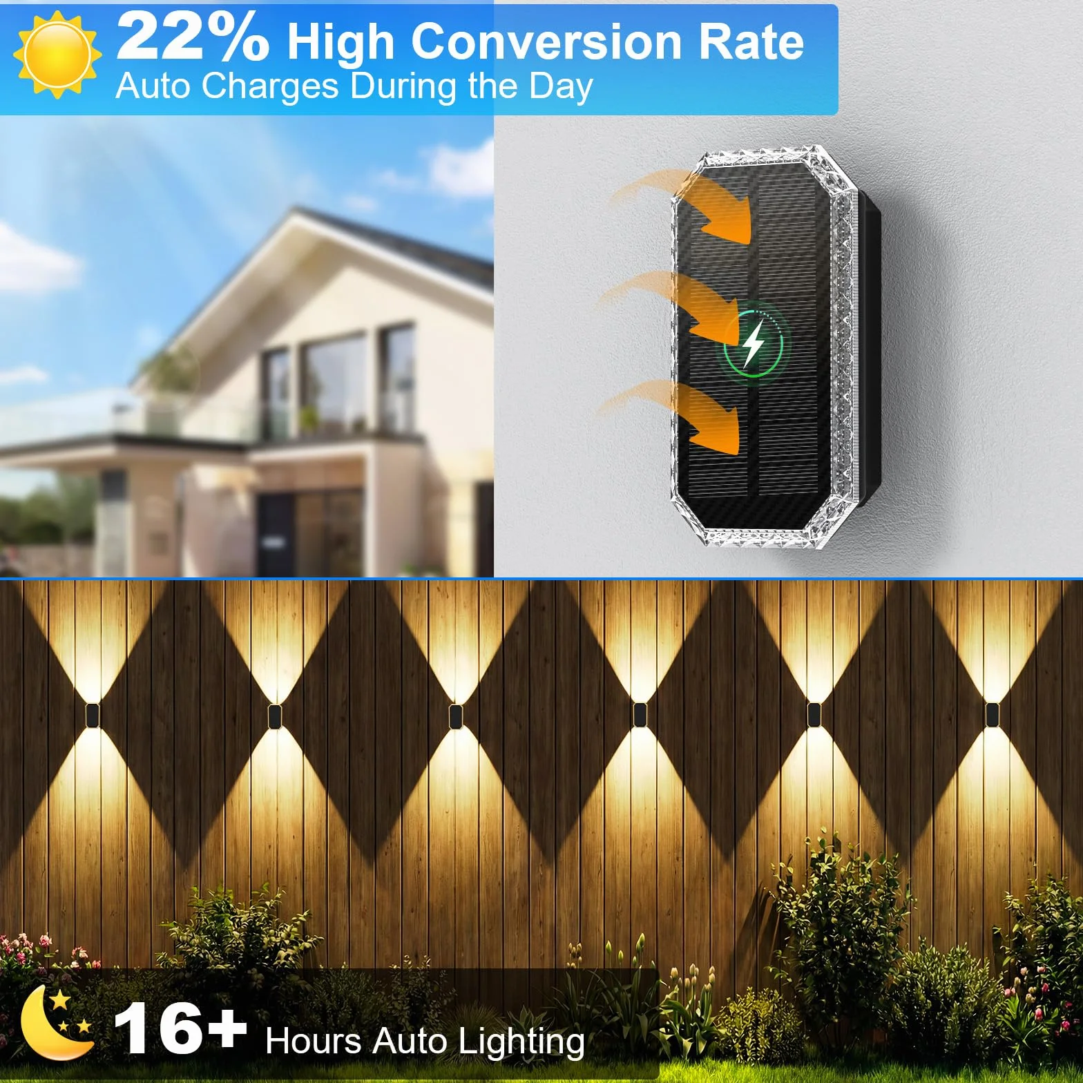Lampe Solaire Exterieur IP65 1200mAh 3 Températures de Couleur Lot de 4