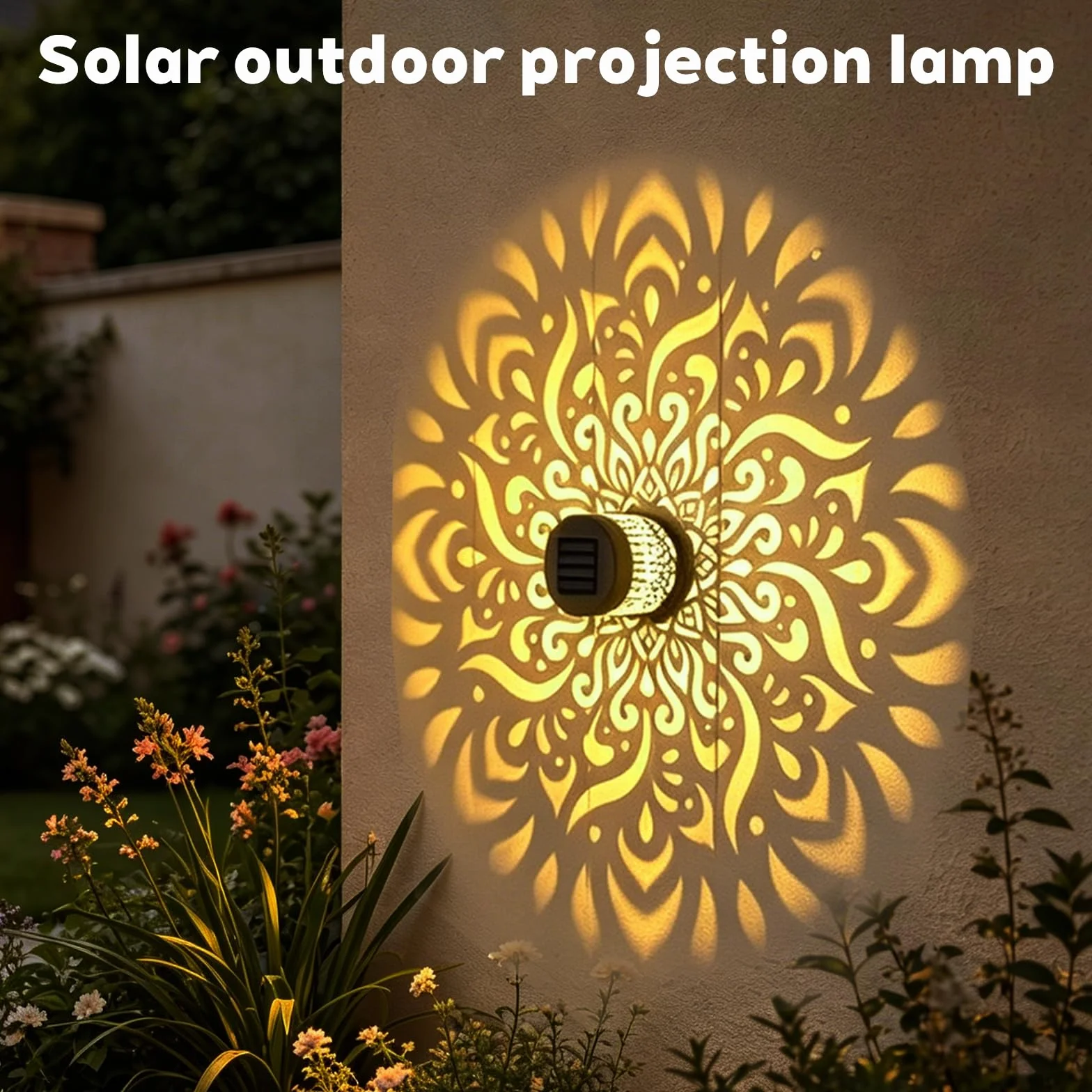 Lanterne Solaire Mandala Métal LED Nomade Etanche Exterieur Suspendre Lampe Solaire Exterieur Poser 2 Pièces