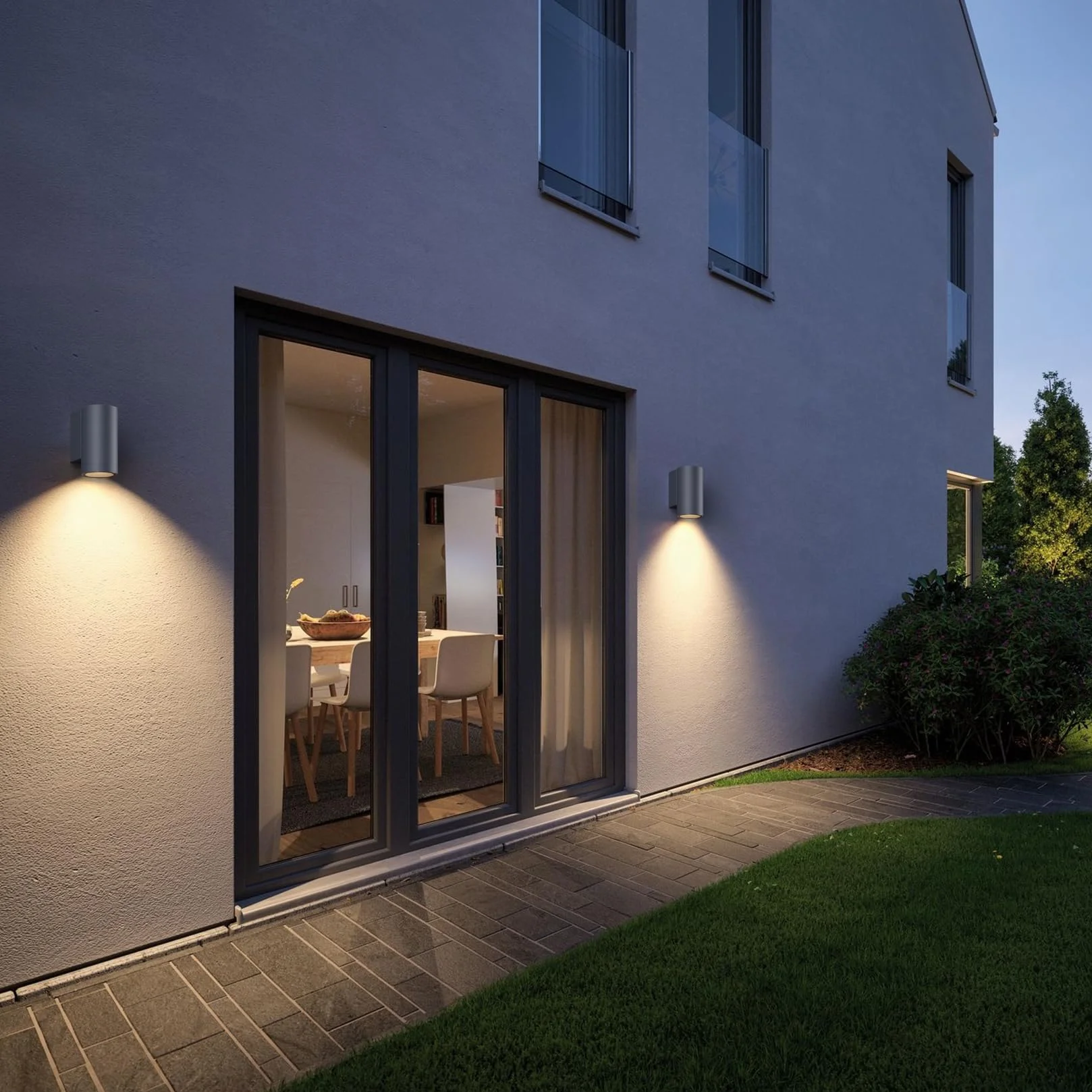 Klighten Applique Murale Exterieur IP65 GU10 Aluminium Lampe Murale Anthracite