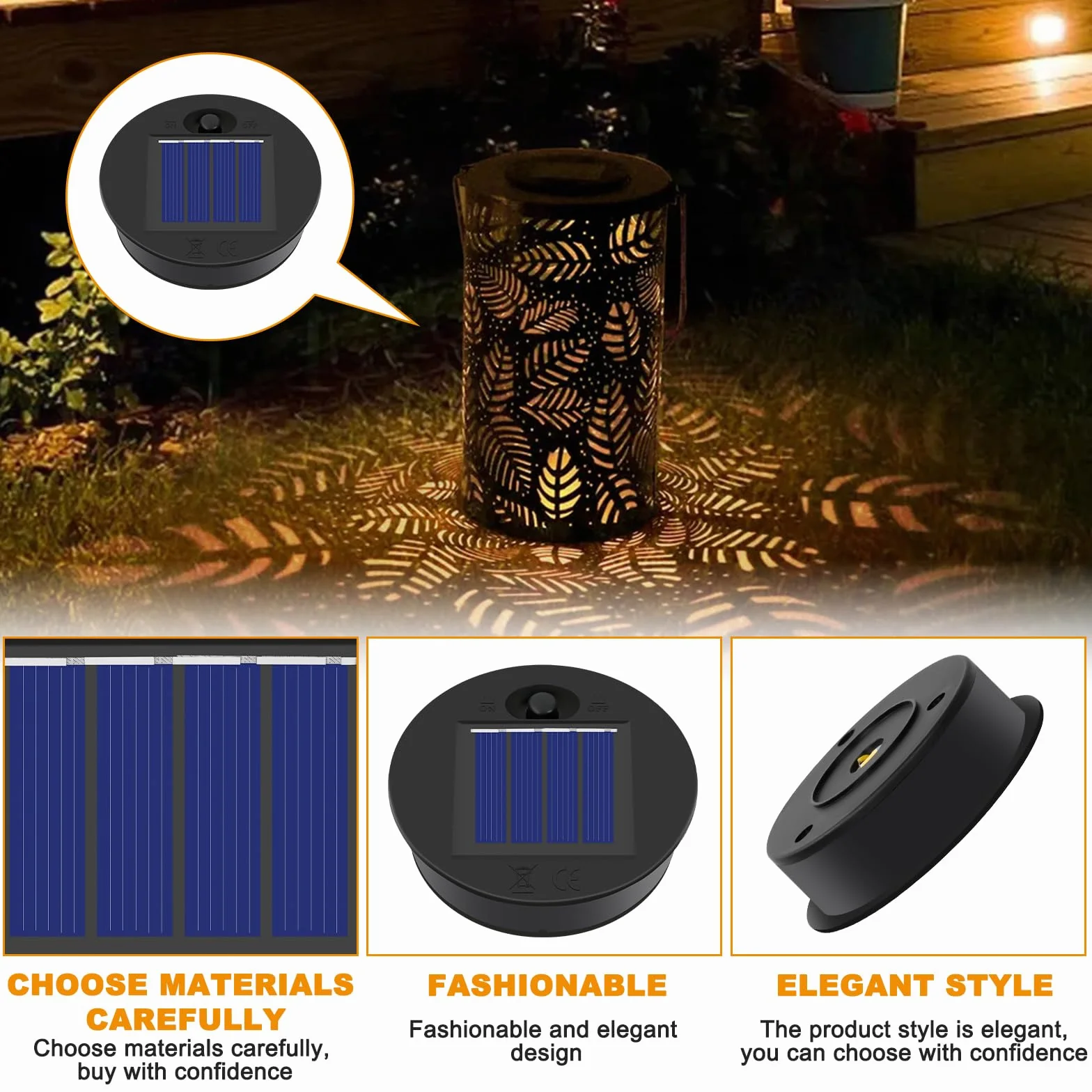 Lampes de Rechange Solaires 4 Pièces Couvercles LED pour Lanternes Jardin 7cm
