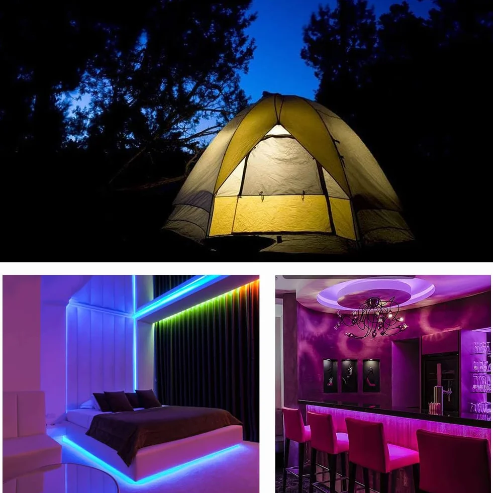 Ruban LED 7M avec Télécommande APP, Synchronisation Musique, Minuterie, Décoration Mariage Chambre Fête
