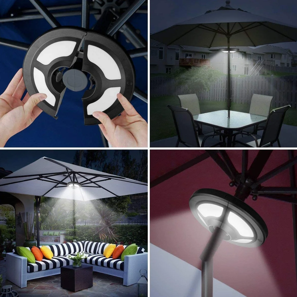 SUPERNIGHT Éclairage de parasol 36 LED sans fil 220 lumens blanc 2 modes
