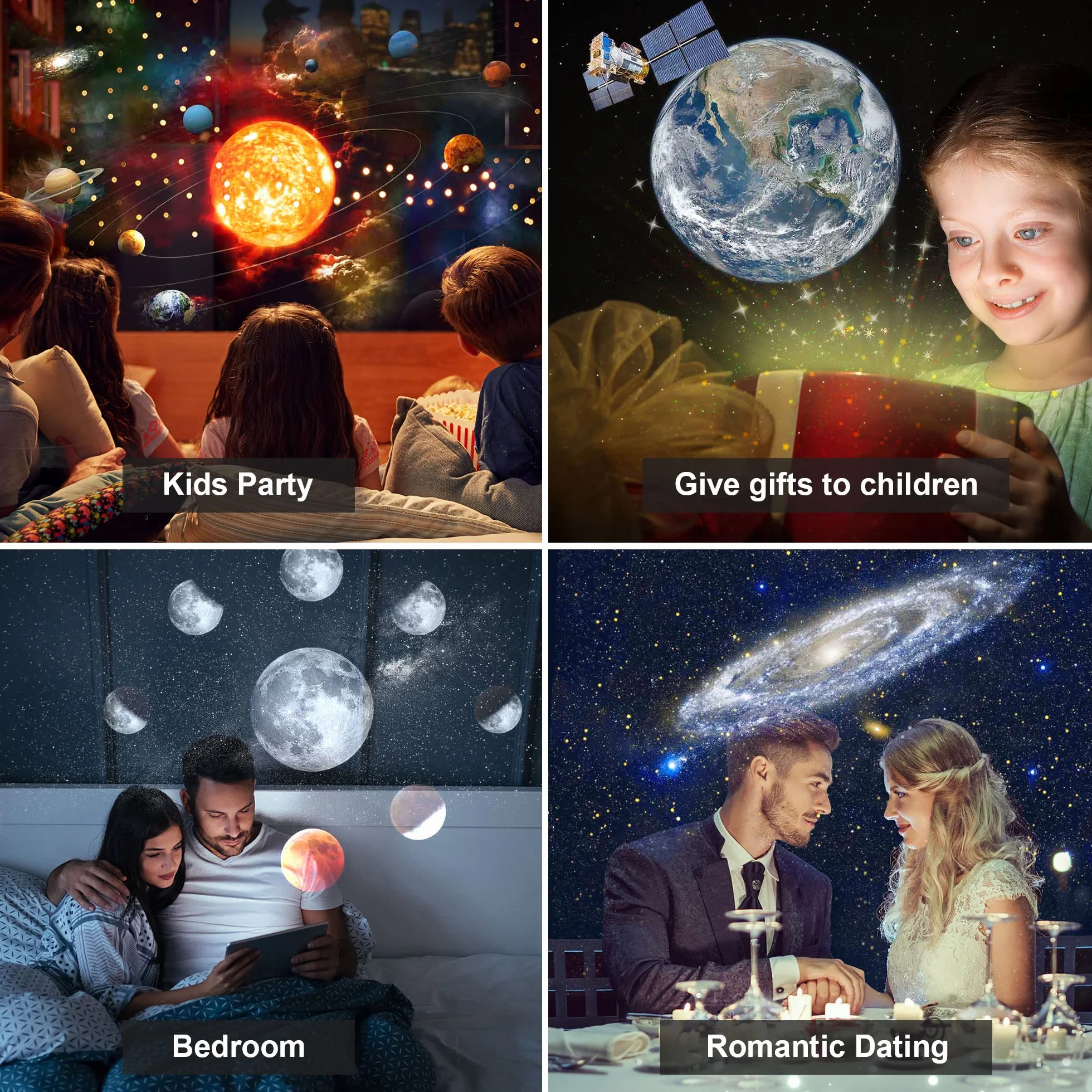 Projecteur d'étoiles de Planétarium avec 13 Disques de Film, Veilleuse de Ciel étoilé Réaliste
