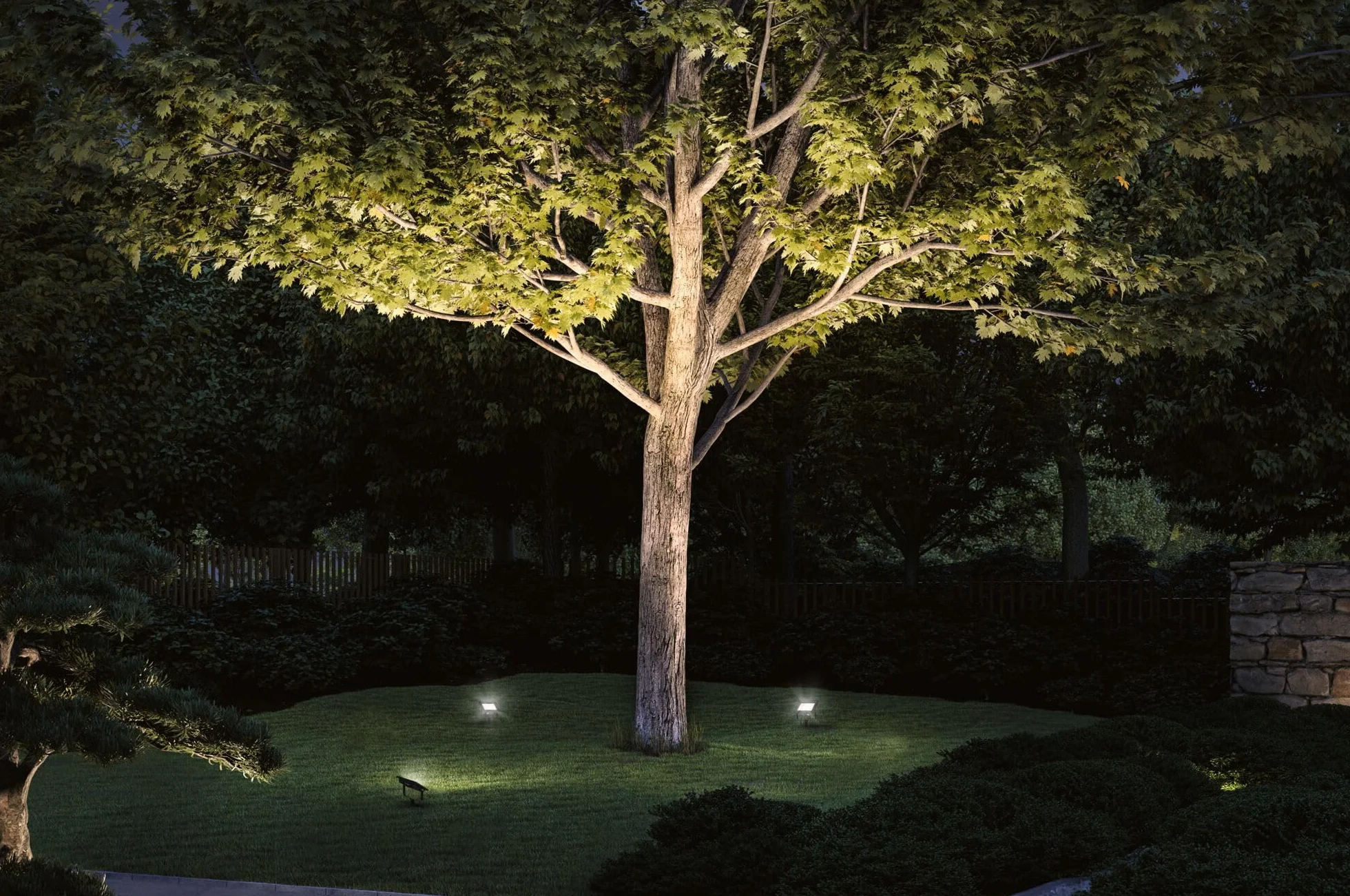 Paulmann Plug & Shine Lampe d'extérieur LED Projecteur de jardin IP65 Blanc chaud 15,5 W Noir Aluminium 3000 K