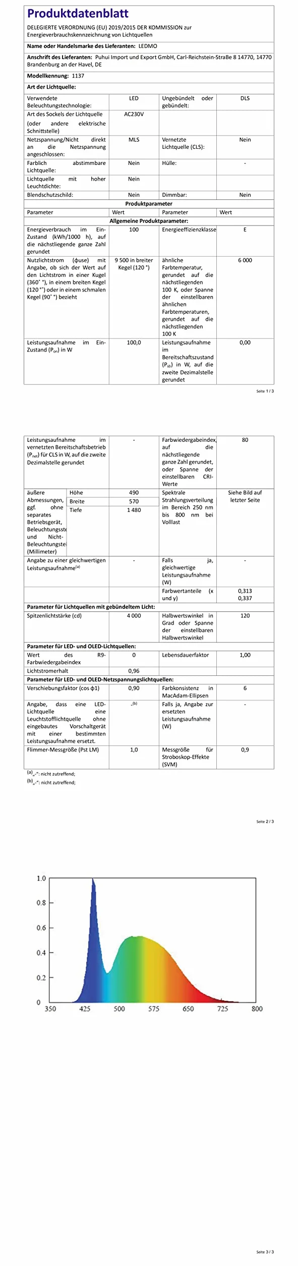 Ledmo Éclairage de piscine LED RVB PAR56 38 W IP68 12 V avec télécommande