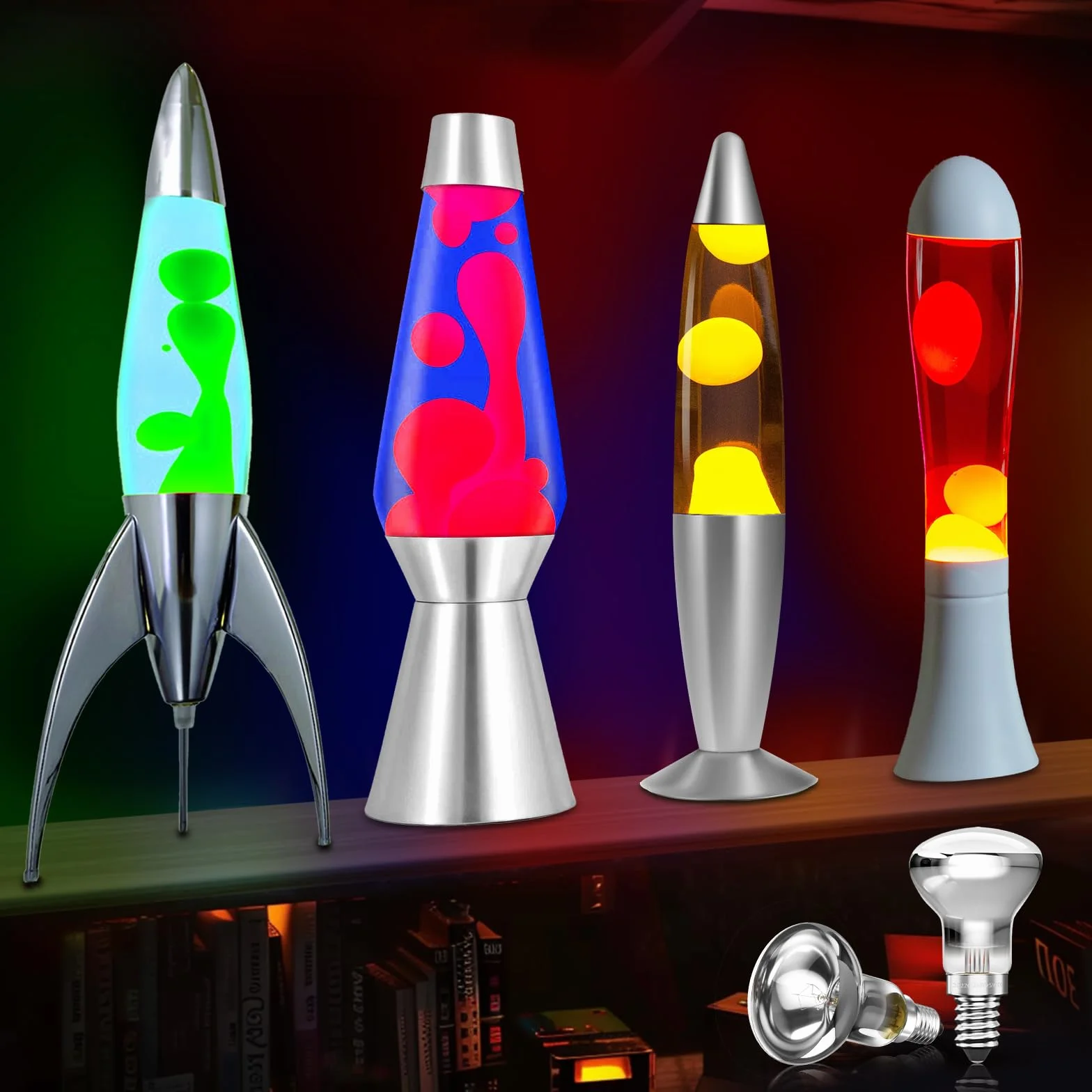GlowUp Ampoule Lampe à Lave E14 R39 Réflecteur Dimmable Blanc Chaud 2700K 2-Pack
