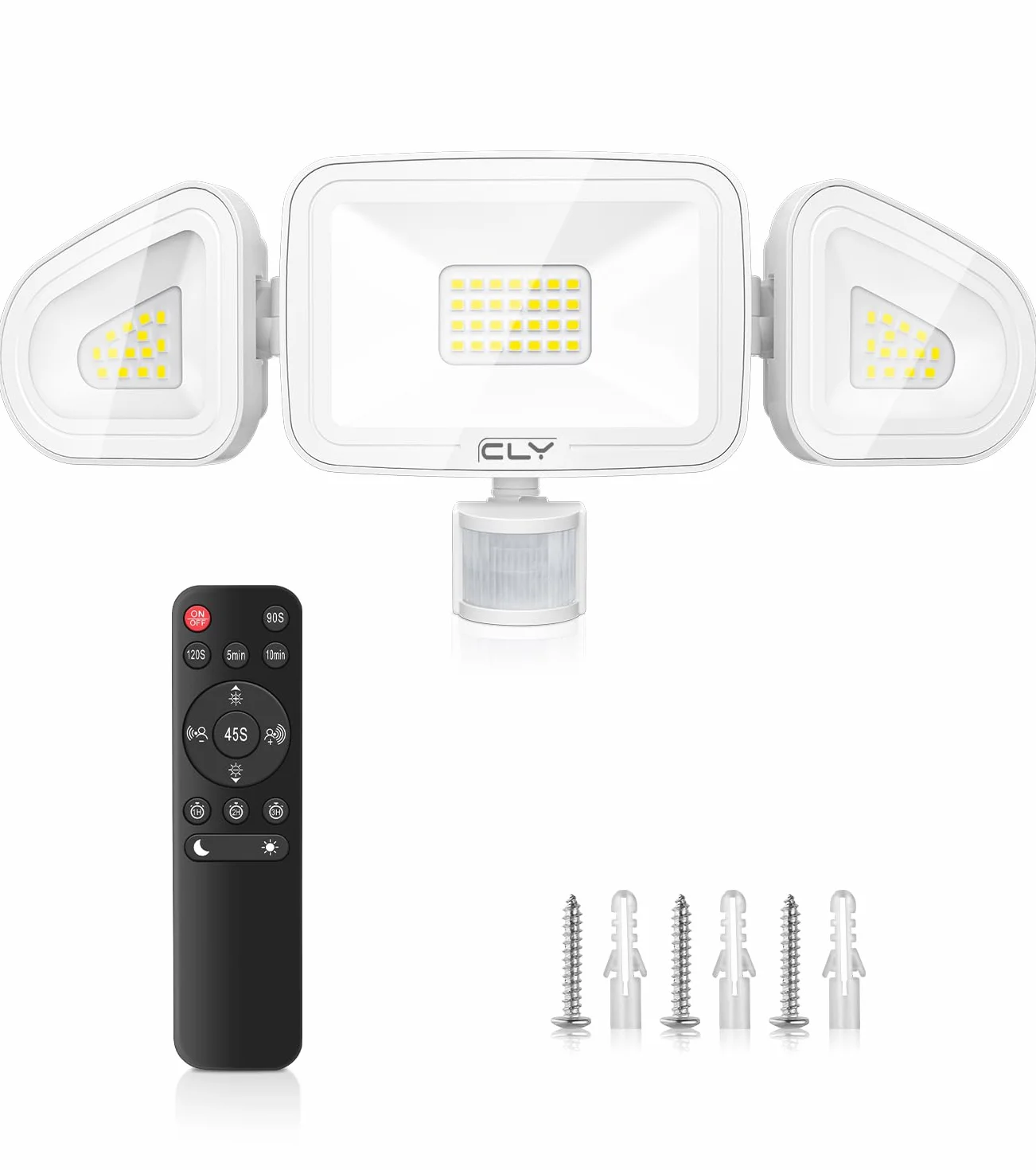 Projecteur LED Exterieur 42W avec Detecteur de Mouvement 3600LM 6500K IP66 Blanc Froid pour Garage