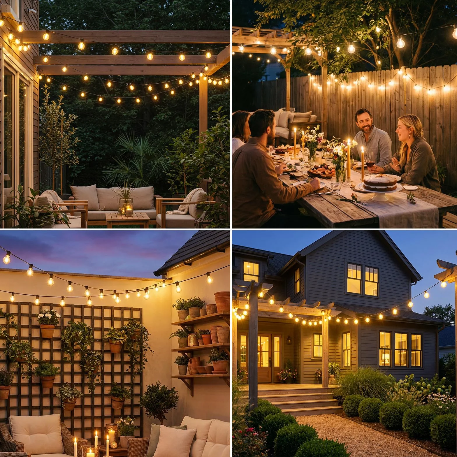 Guirlande Solaire Exterieur Dimmable 10M 8 Modes IP65 Étanche Lumiere Guinguette Jardin