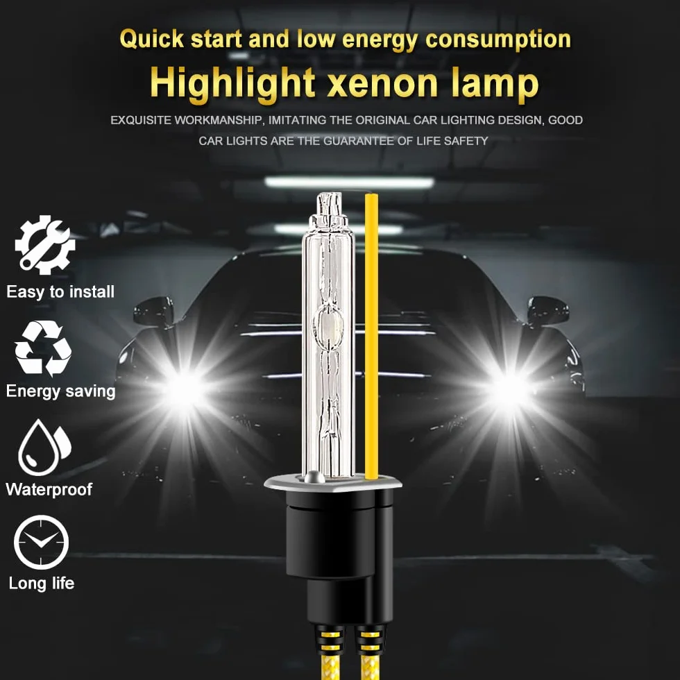 2 x H1 HID ampoules xénon 6000K blanc de remplacement pour phare de voiture