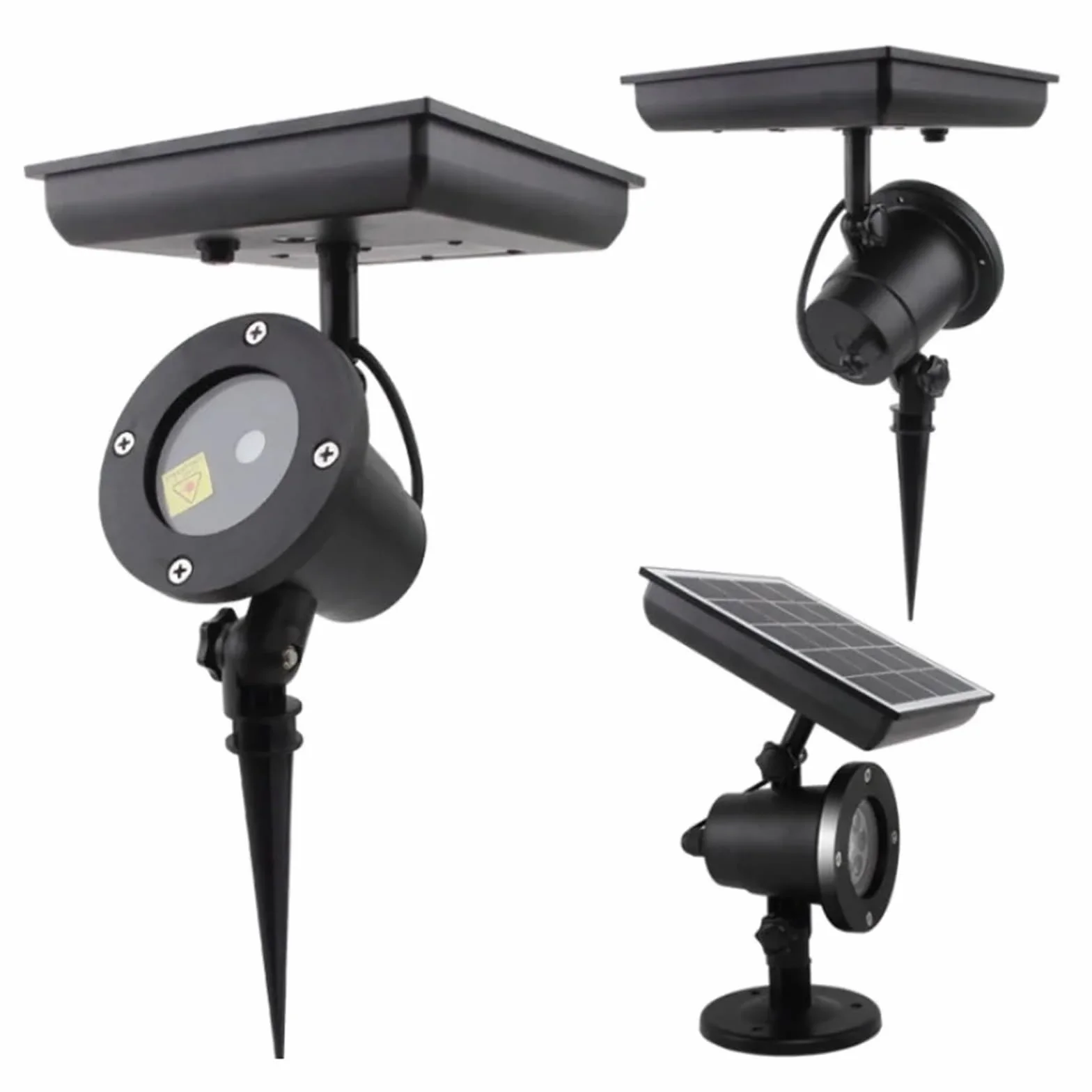 Projecteur solaire de Noël flocon de neige LED rotative Décoration jardin lumière blanche