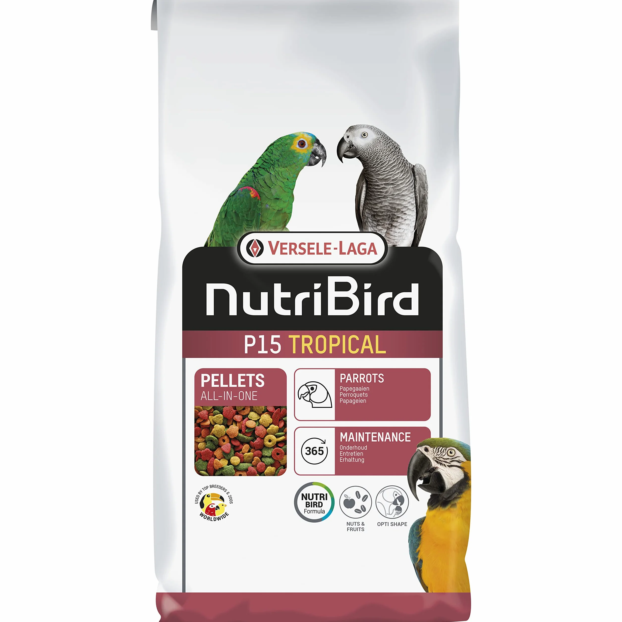 VERSELE-LAGA NutriBird P15 Tropical Granulés Extrudés Aliment Perroquet 10kg