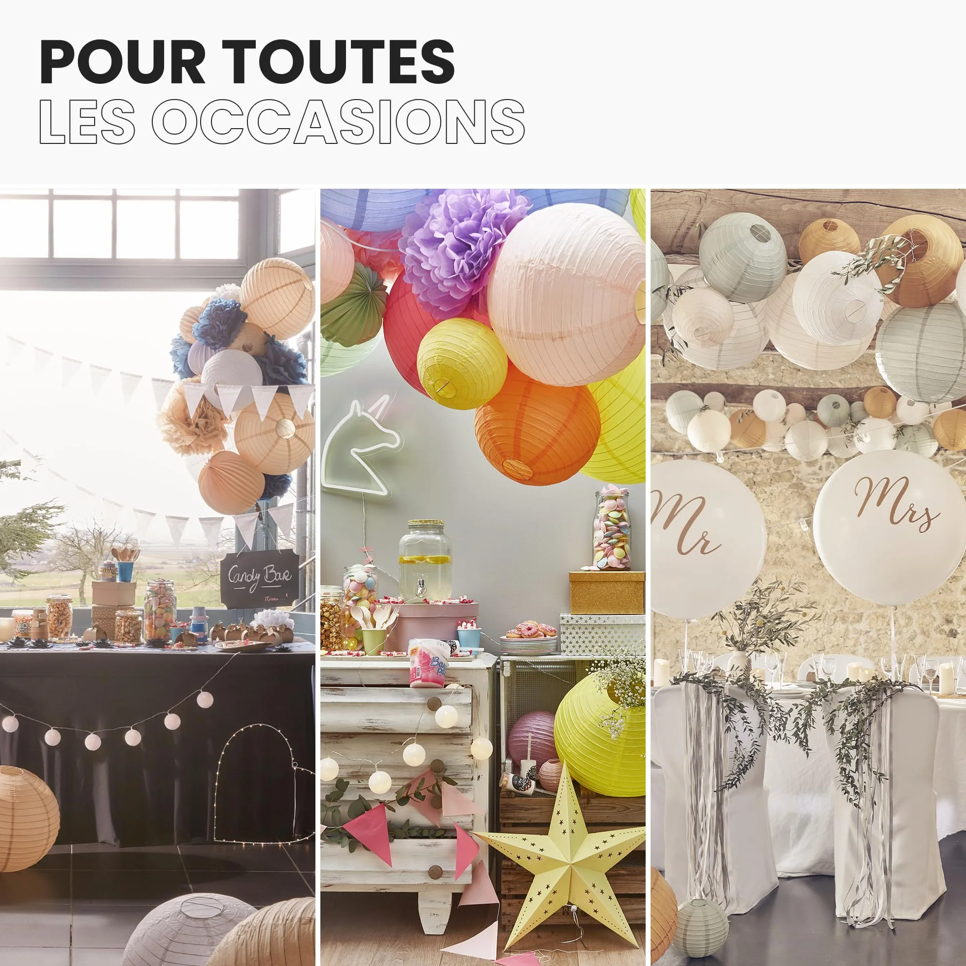 Lanterne Japonaise Vert Boule Papier 40cm - Décoration Mariage Anniversaire Fêtes
