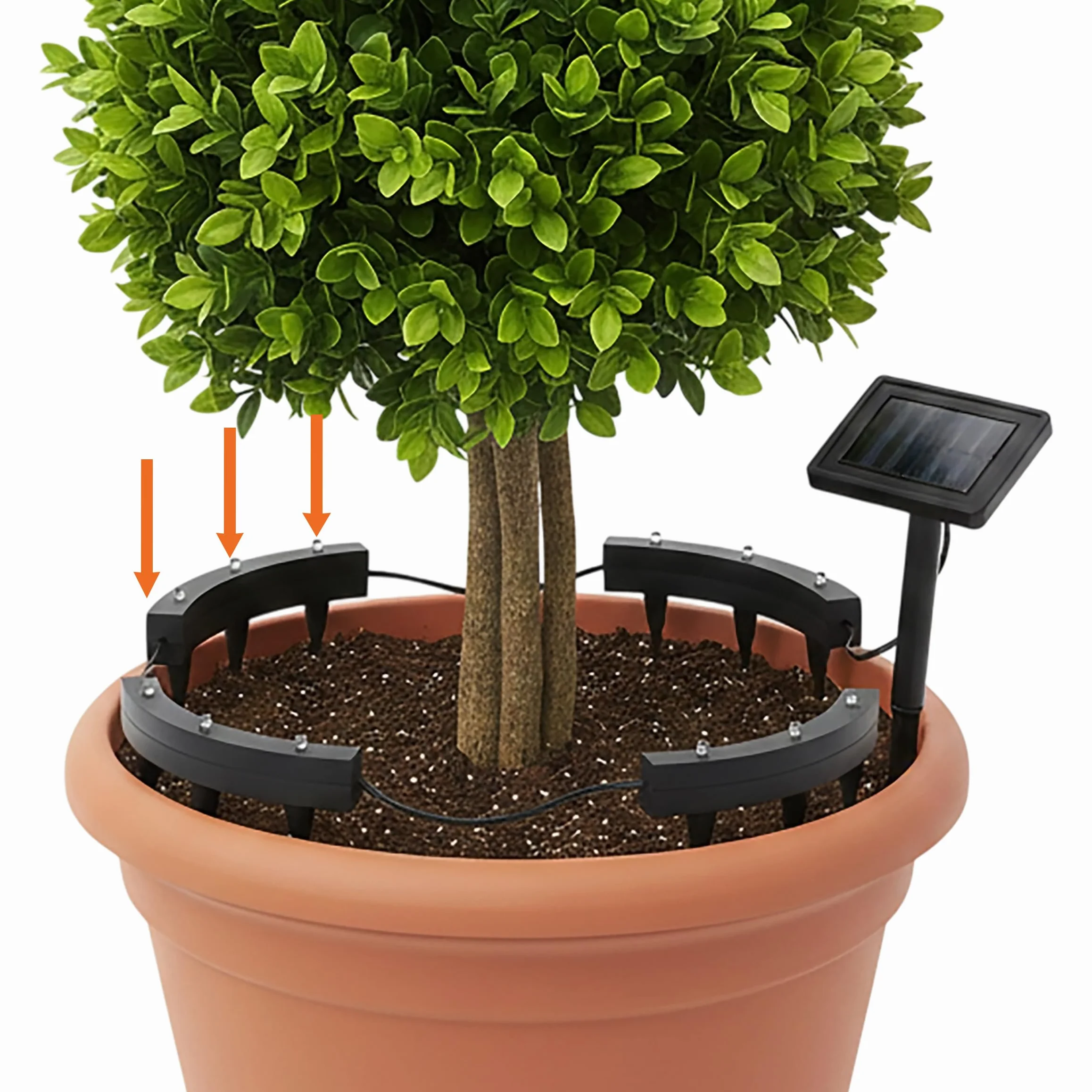 Spetebo Ensemble de 4 éclairages LED solaires pour fleurs en pot - Guirlande décorative jardin