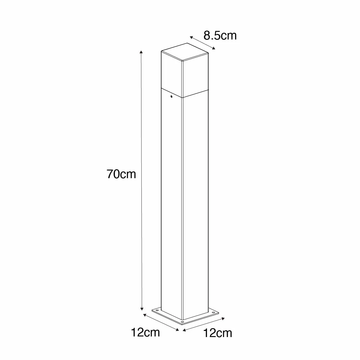 QAZQA Denmark LED Dimmable Lampe sur Pied Extérieur Variateur Inclus 1 Lumière Brun Rouille Rustique