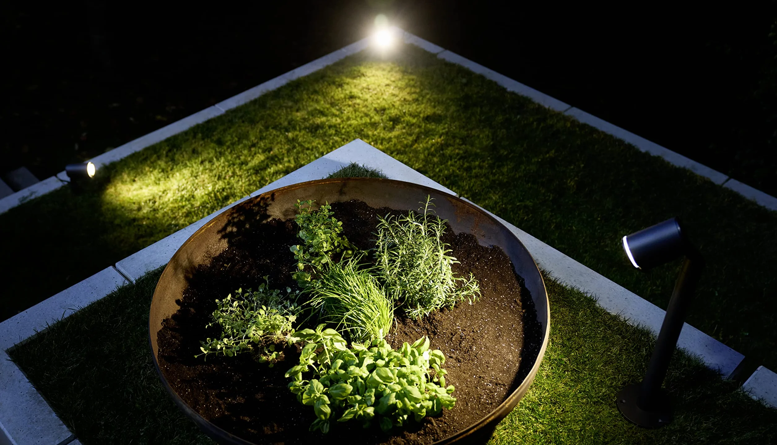 Steinel Spot Garden N Projecteur LED extérieur GU10 7,86W 3000K avec interrupteur crépusculaire