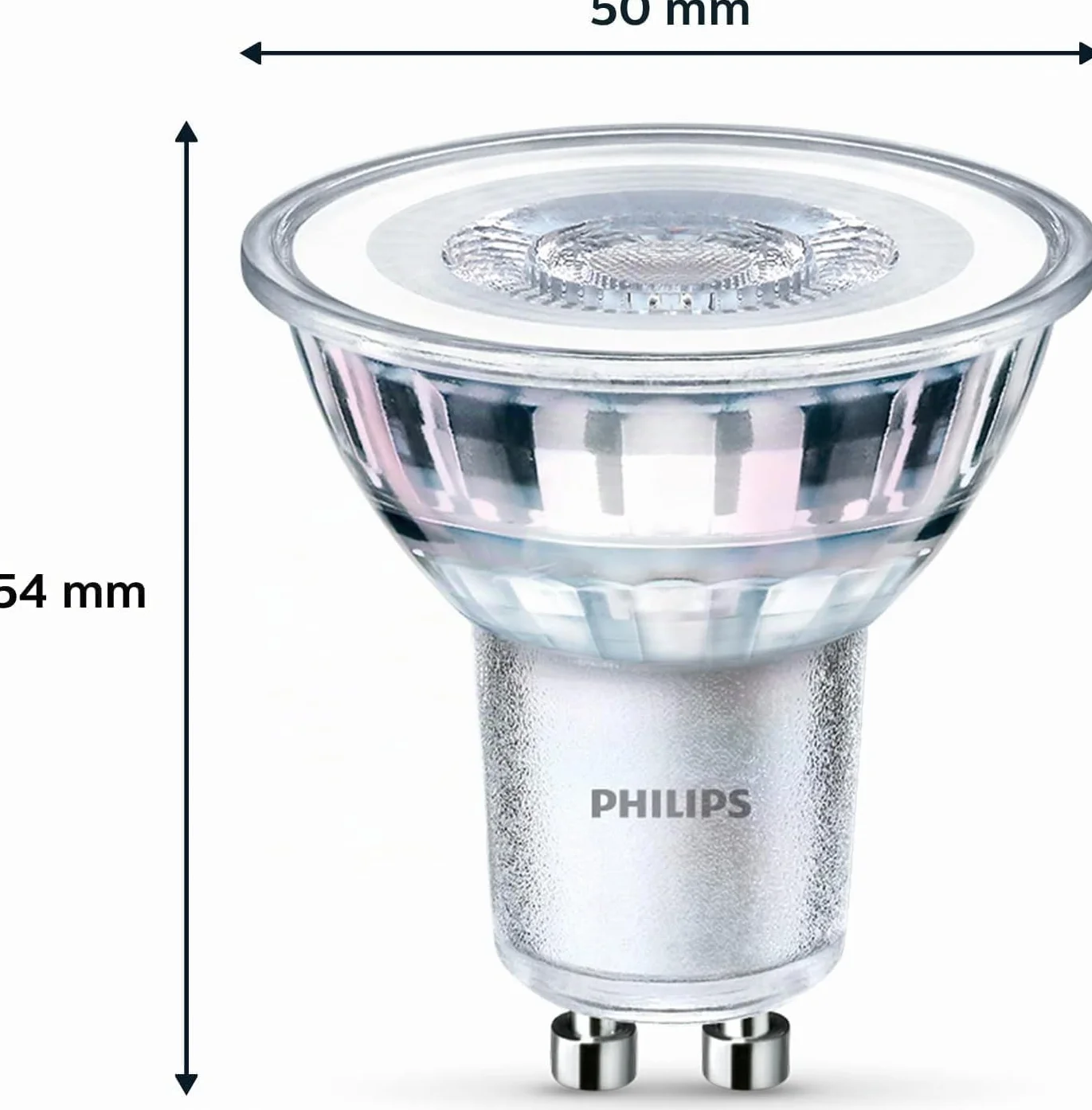 Philips LED ampoule GU10 50W équivalent 4000K blanc neutre 390 lumens lot de 6