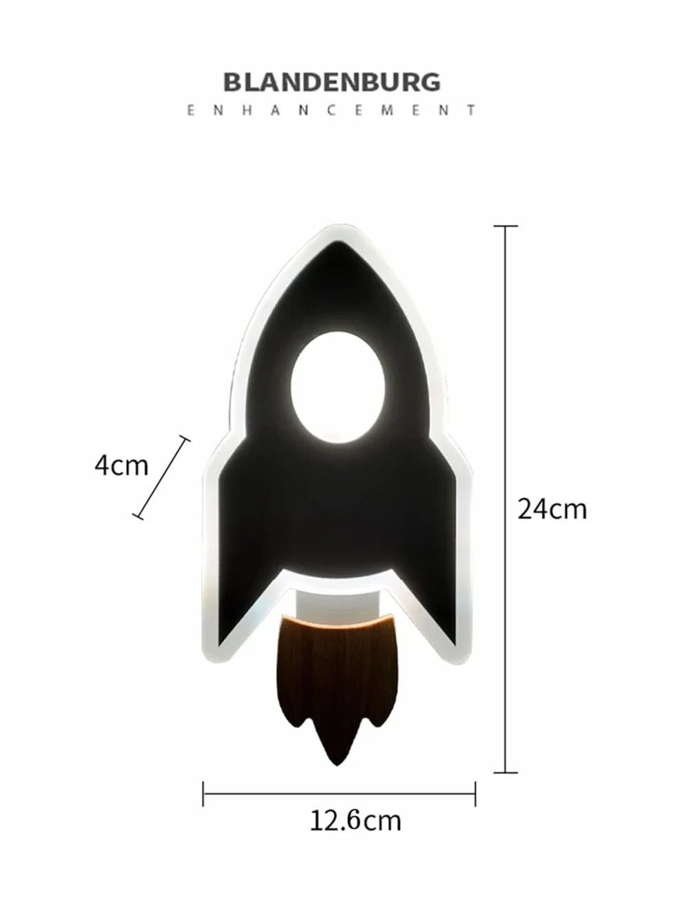 Lampe murale LED pour chambre d'enfant Dimmable 8W Fusée Design Bleu
